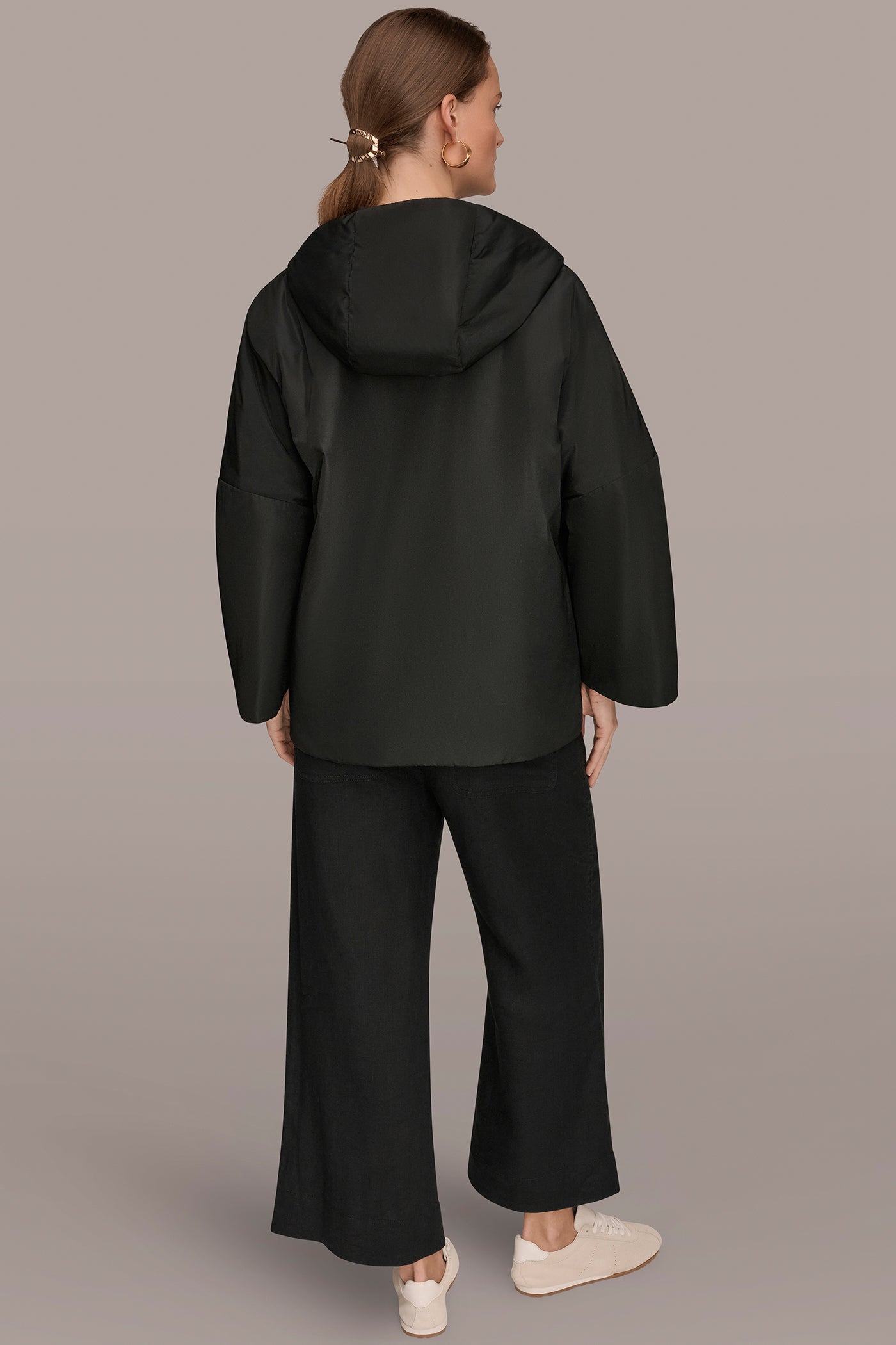 HOODED LIGHT QUILT JACKET VIEW 7 | Donna Karan Weekend