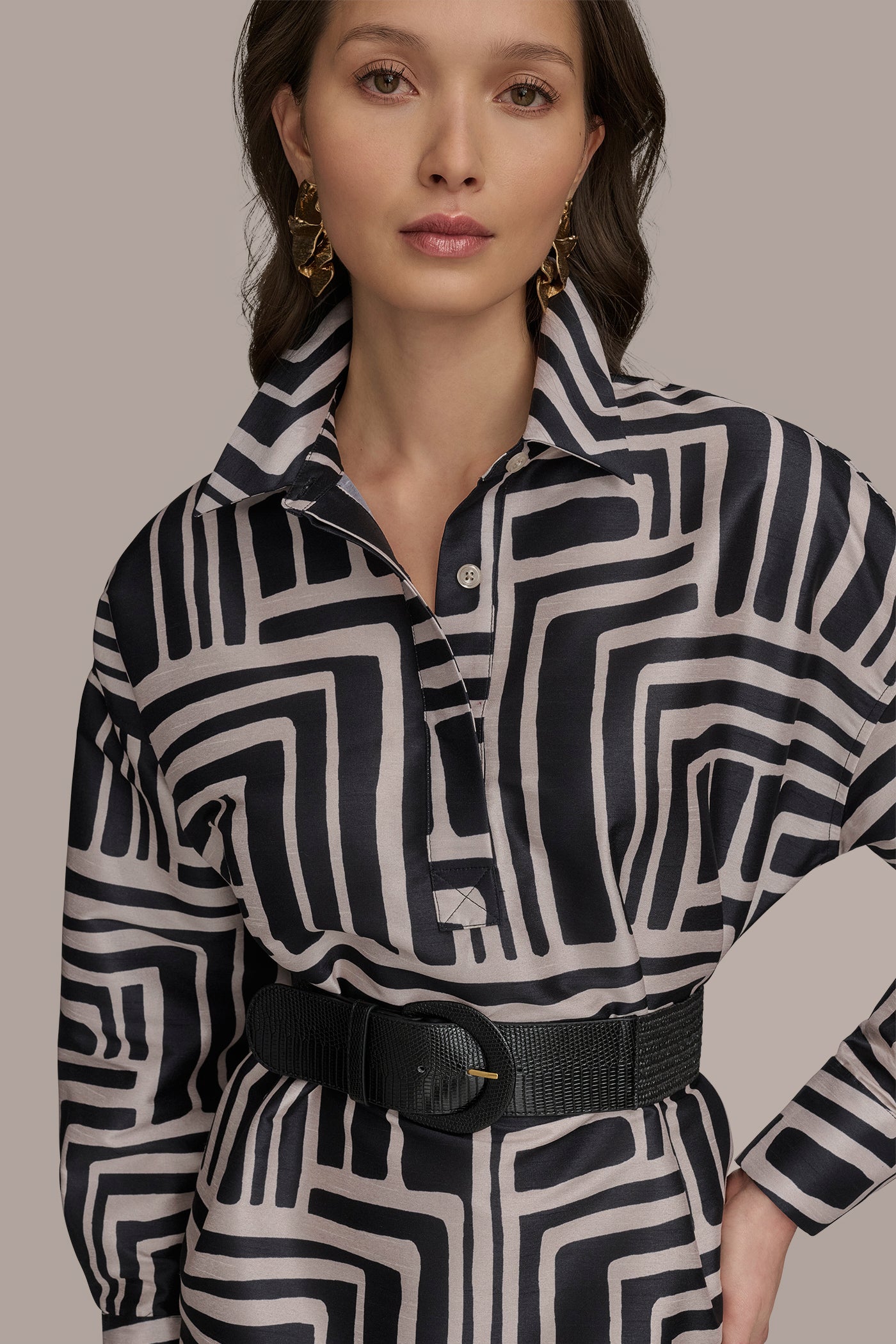 BELTED PRINTED SHIRT DRESS VIEW 5 | New Arrivals