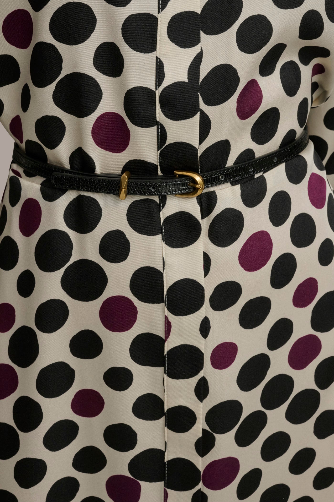 BELTED POLKA-DOT MIDI SHIRT DRESS VIEW 5 | New clothing