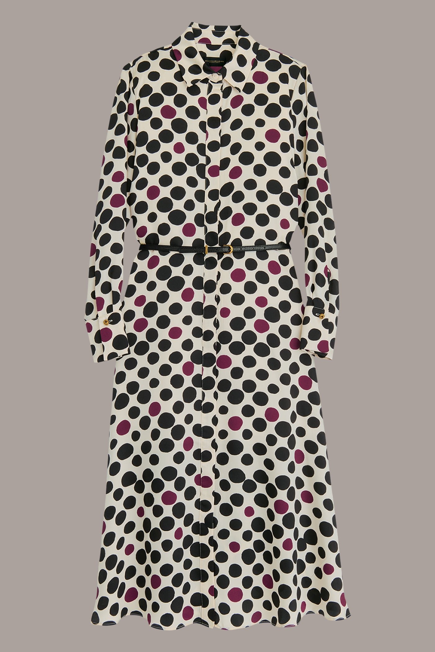 BELTED POLKA-DOT MIDI SHIRT DRESS VIEW 6 | New clothing