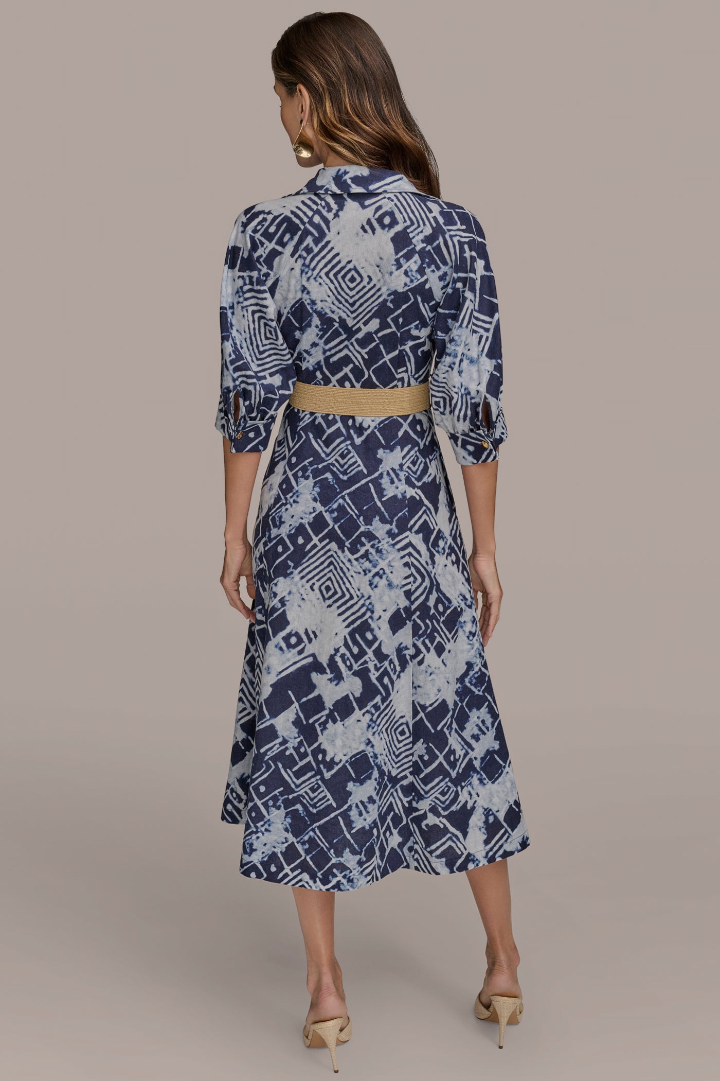 PRINTED LINEN-BLEND MIDI SHIRT DRESS | View 2 | Dresses & Jumpsuits