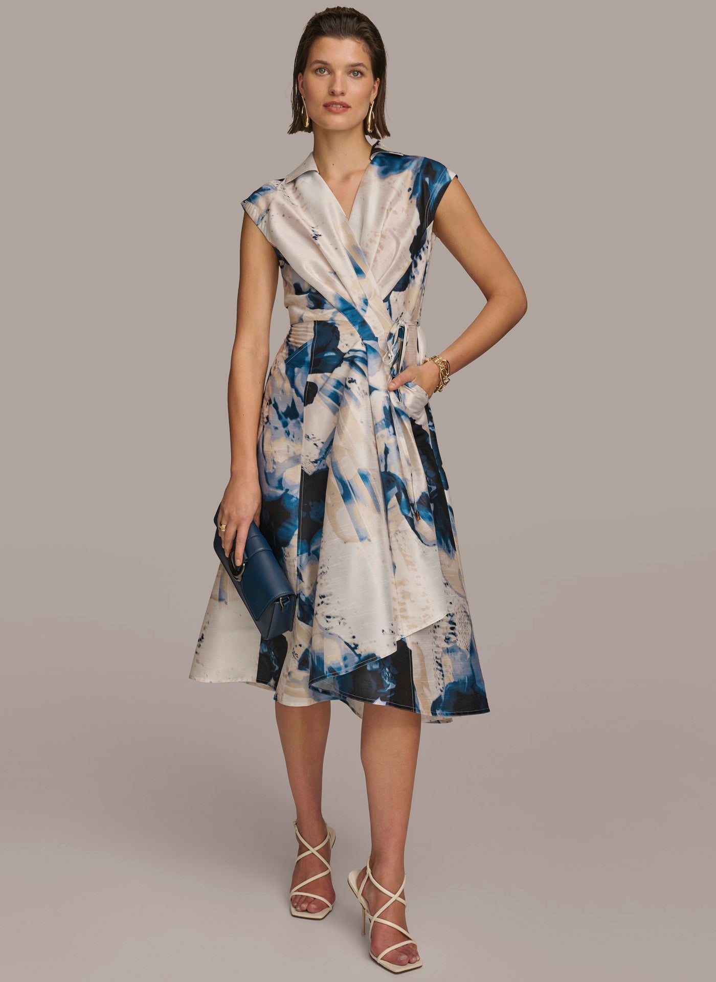A LINE WRAP DRESS | Donna Karan