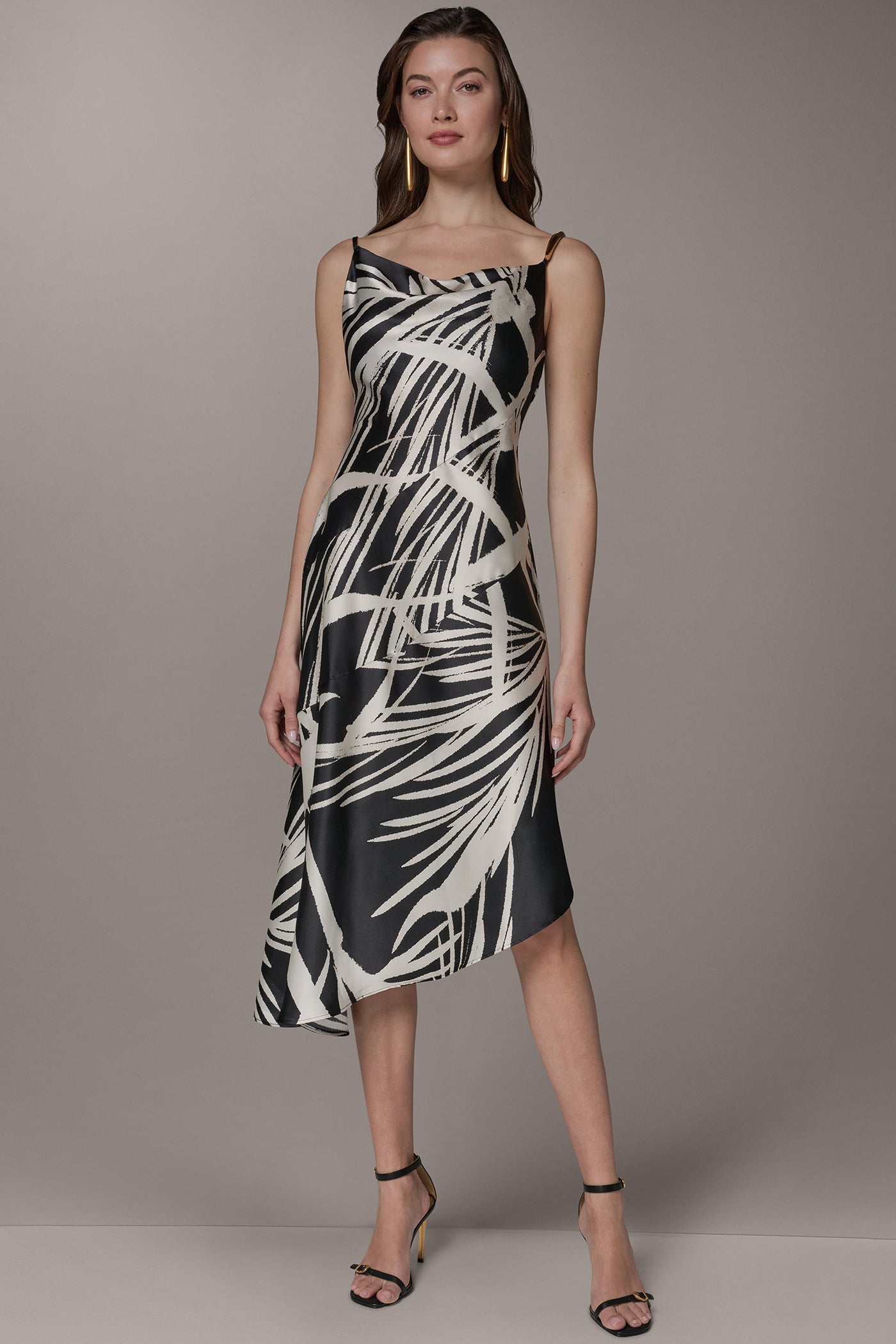 donna karan asymmetrical midi dress Donna Karan New York Women's Crinkle Asymmetric Midi Dress