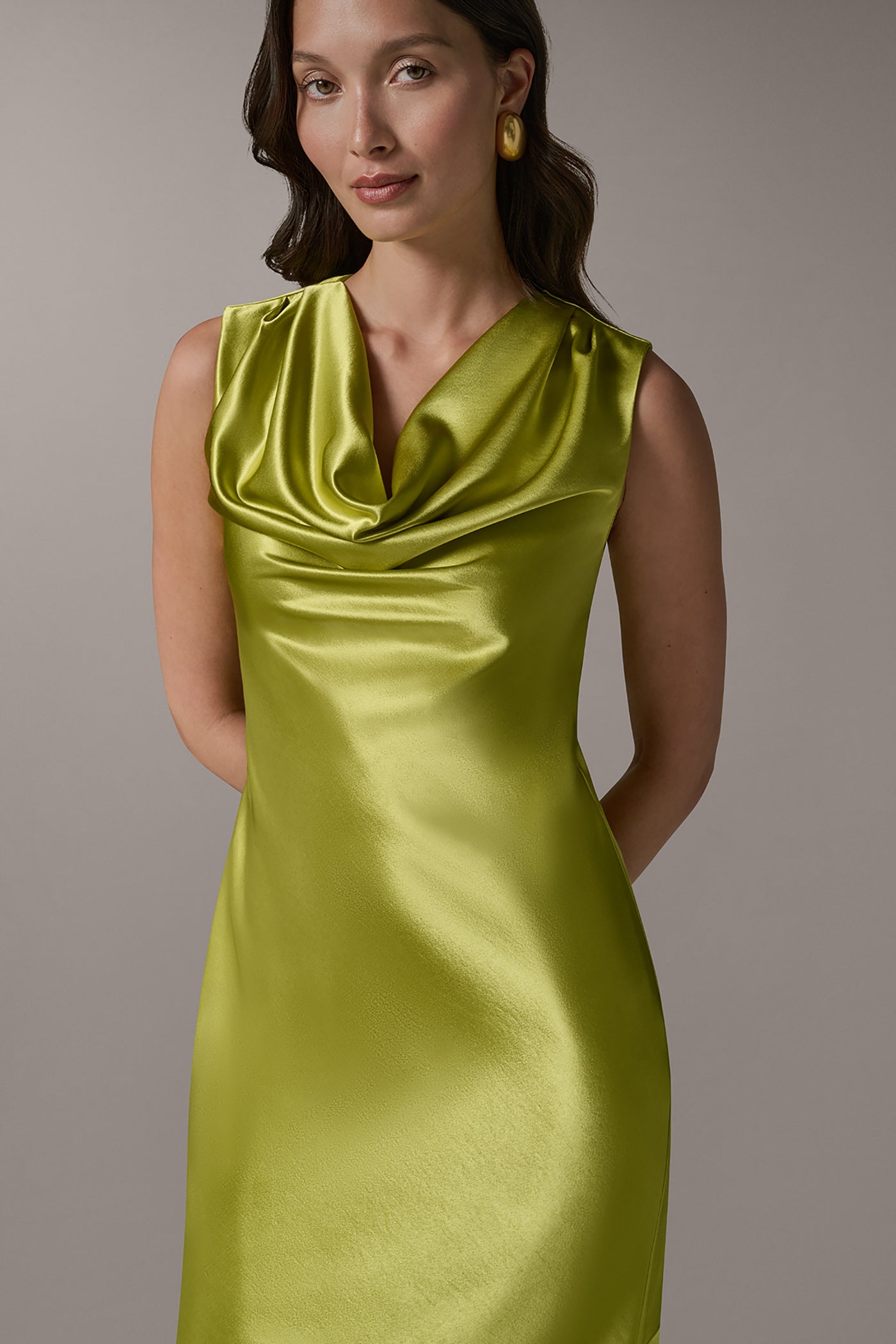 SLEEVELESS COWL-NECK GOWN (alternate view)