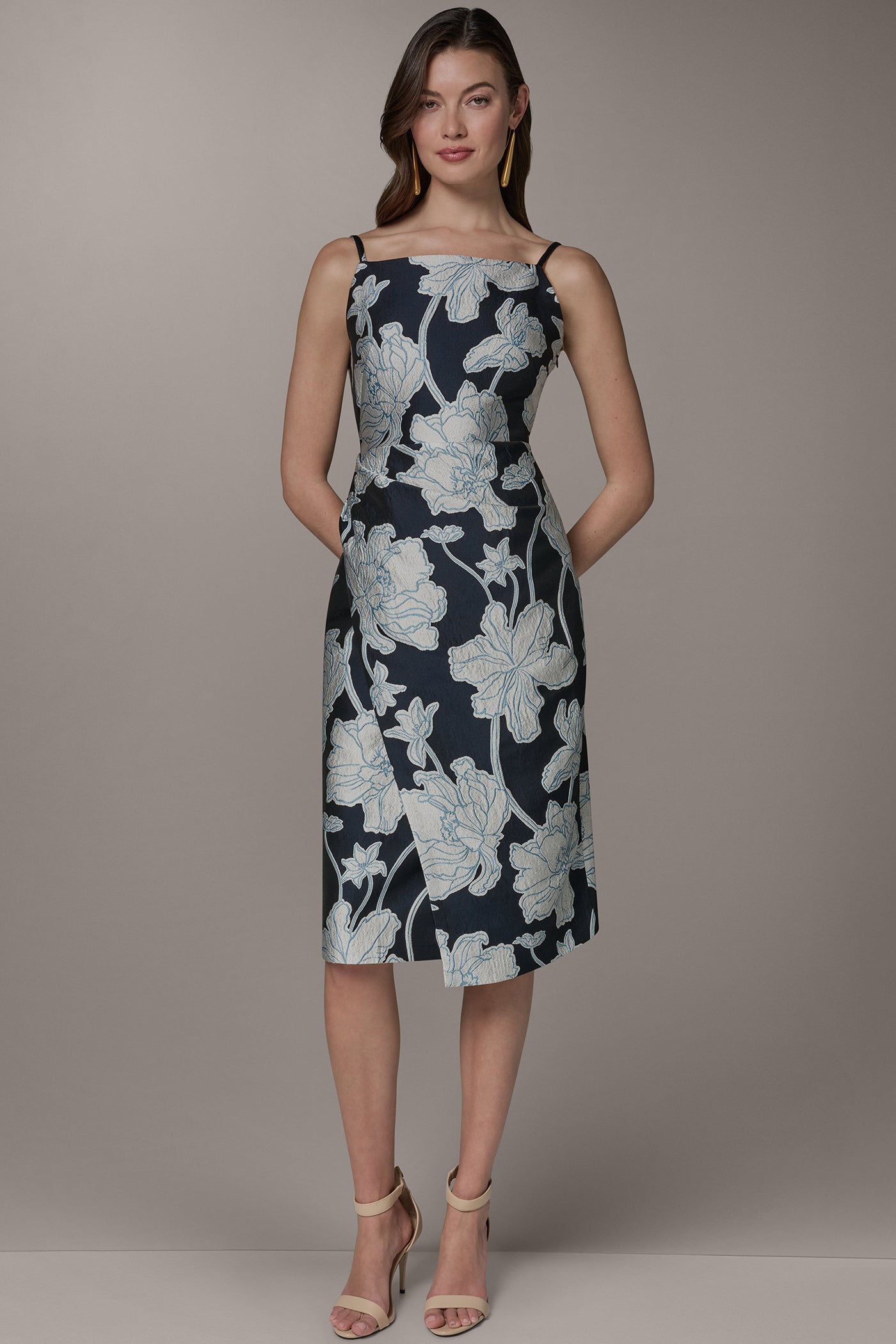 SLEEVELESS FLORAL MIDI DRESS | View 1 | Dresses & Jumpsuits