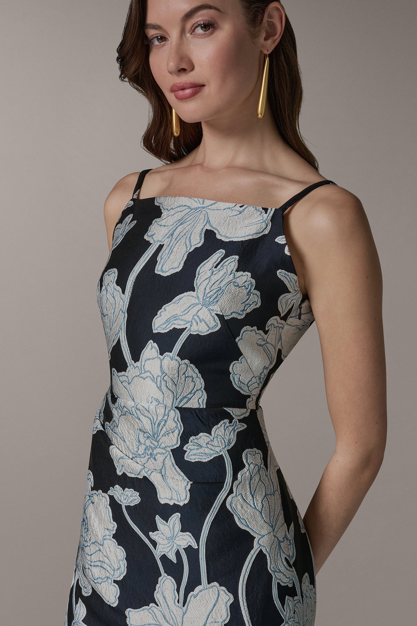 SLEEVELESS FLORAL MIDI DRESS VIEW 4 | New Dresses