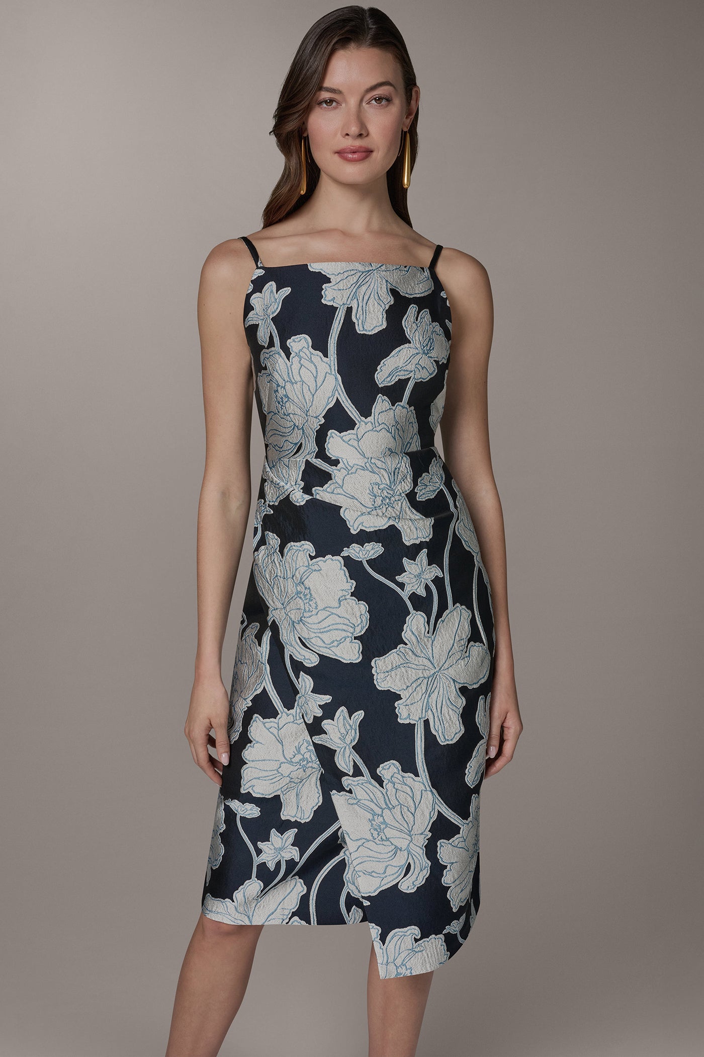 SLEEVELESS FLORAL MIDI DRESS VIEW 5 | New Dresses