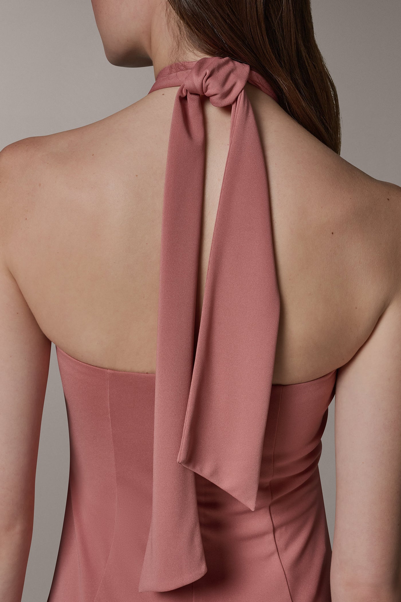 SLEEVELESS MIDI A-LINE HALTER DRESS VIEW 6 | Dresses & Jumpsuits