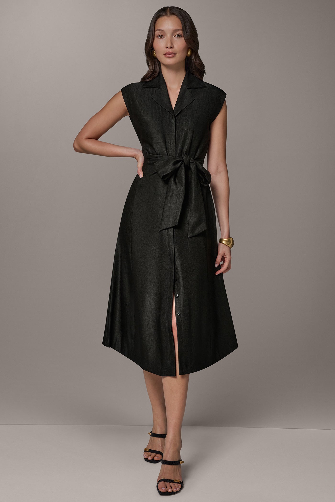 MIDI A-LINE SHIRT DRESS VIEW 8