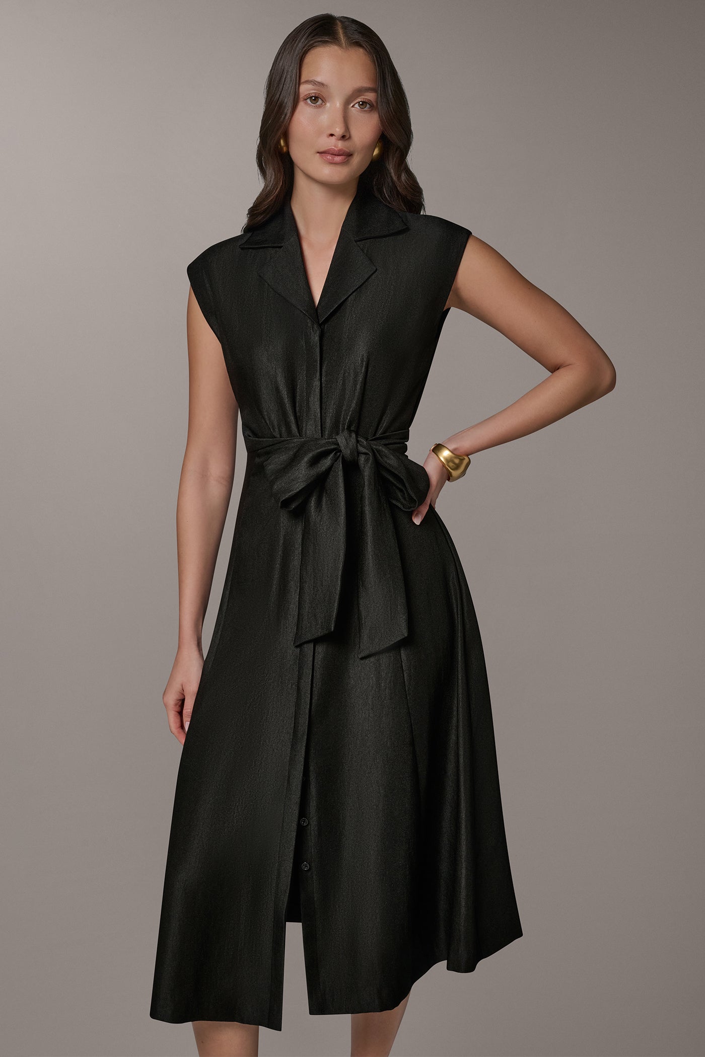 MIDI A-LINE SHIRT DRESS VIEW 2