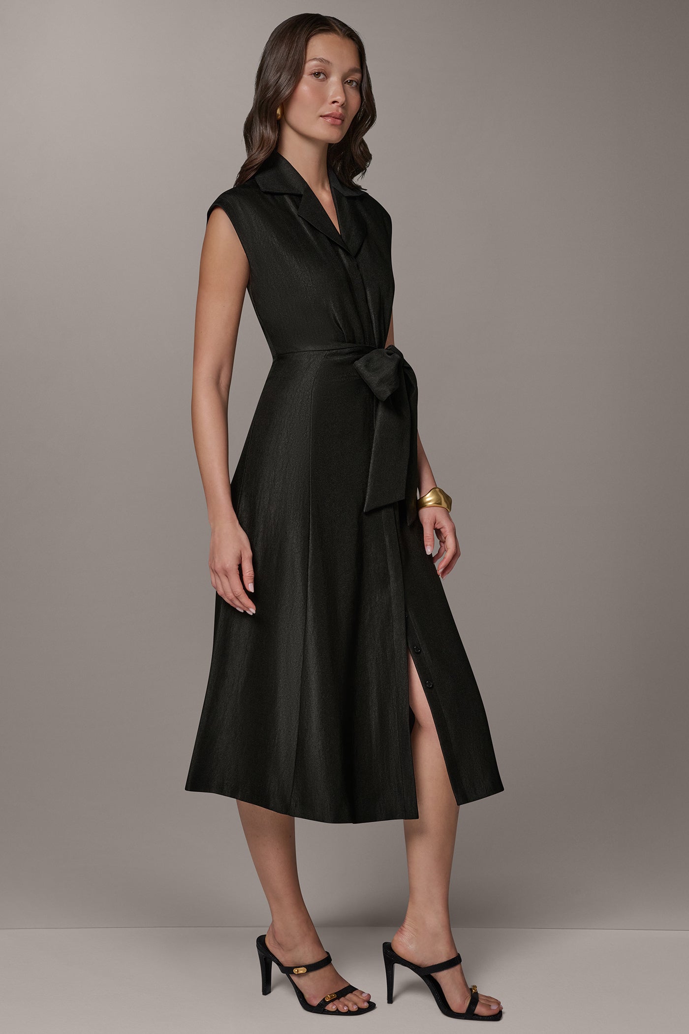 MIDI A-LINE SHIRT DRESS VIEW 4