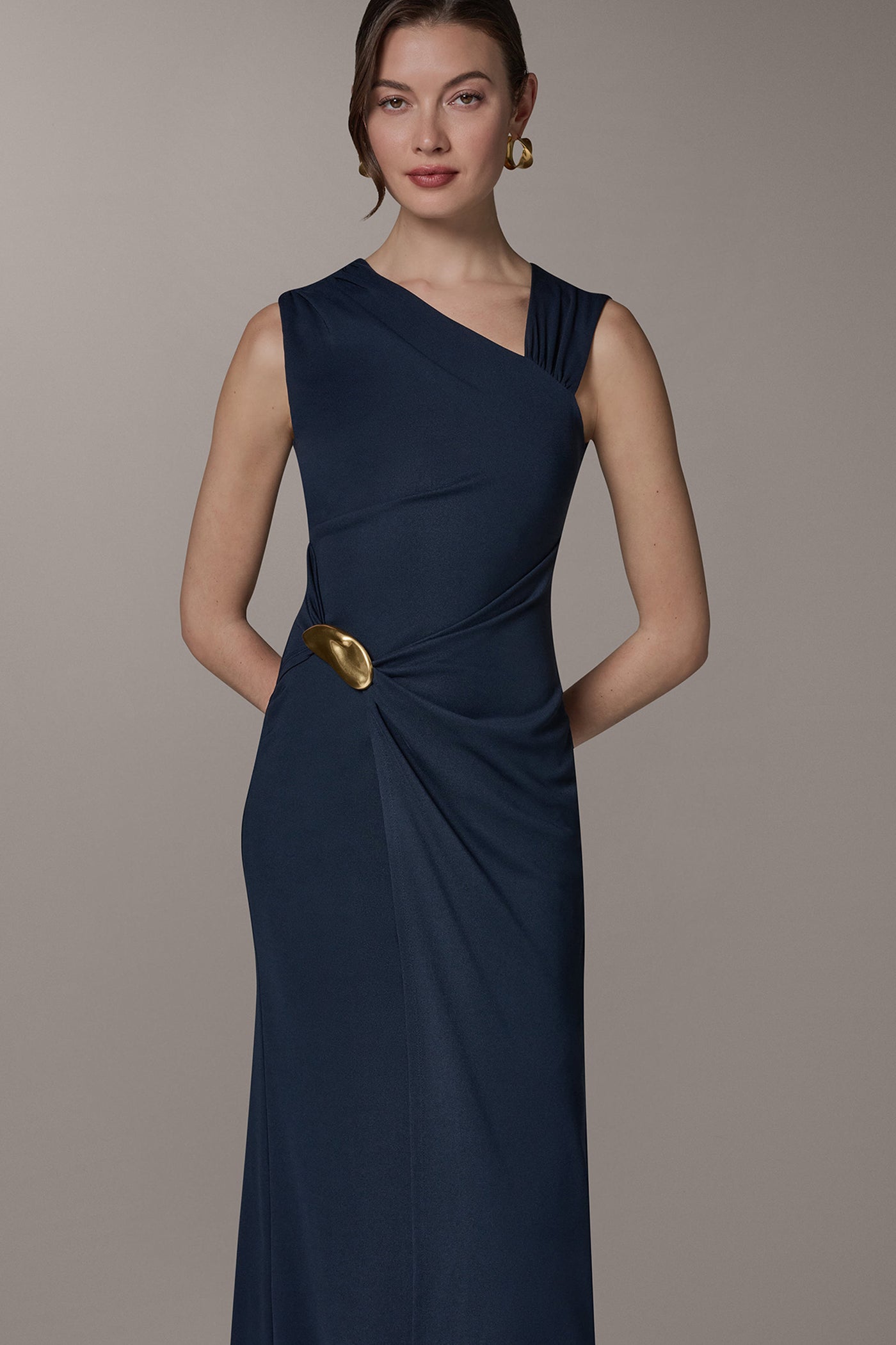 SLEEVELESS ASYMMETRIC GOWN VIEW 7 | New Dresses