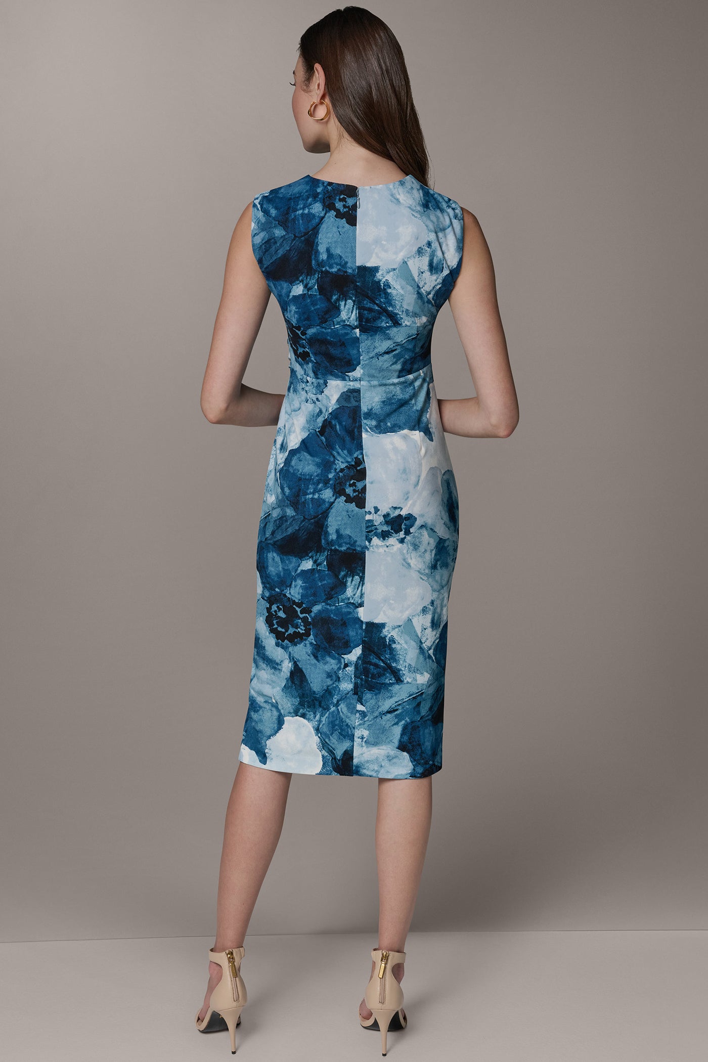 SLEEVELESS TWIST WAIST MIDI SHEATH | View 2 | Plus Size Dresses