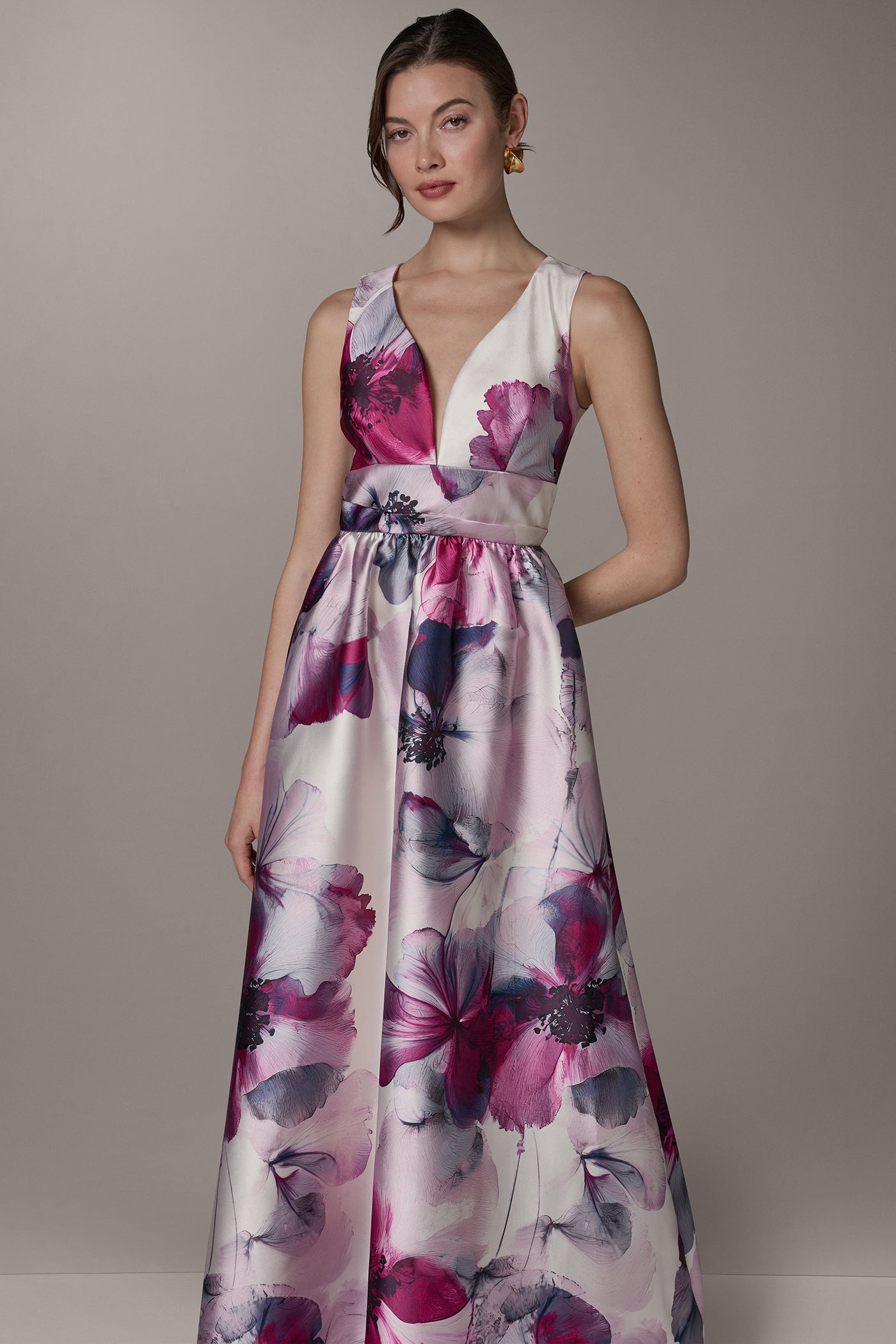 SLEEVELESS FIT AND FLARE GOWN VIEW 9 | Dresses & Jumpsuits