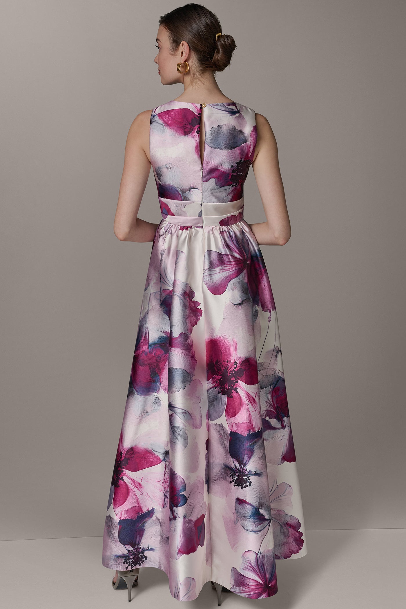 SLEEVELESS FIT AND FLARE GOWN VIEW 3 | Dresses & Jumpsuits