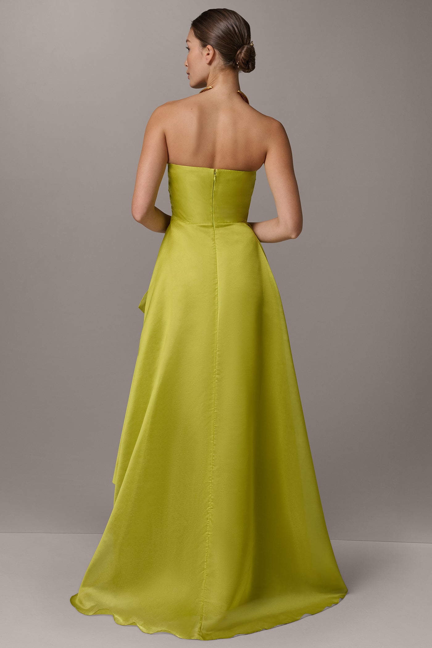 ORGANZA STRAPLESS PLEATED GOWN | View 2 | New Dresses