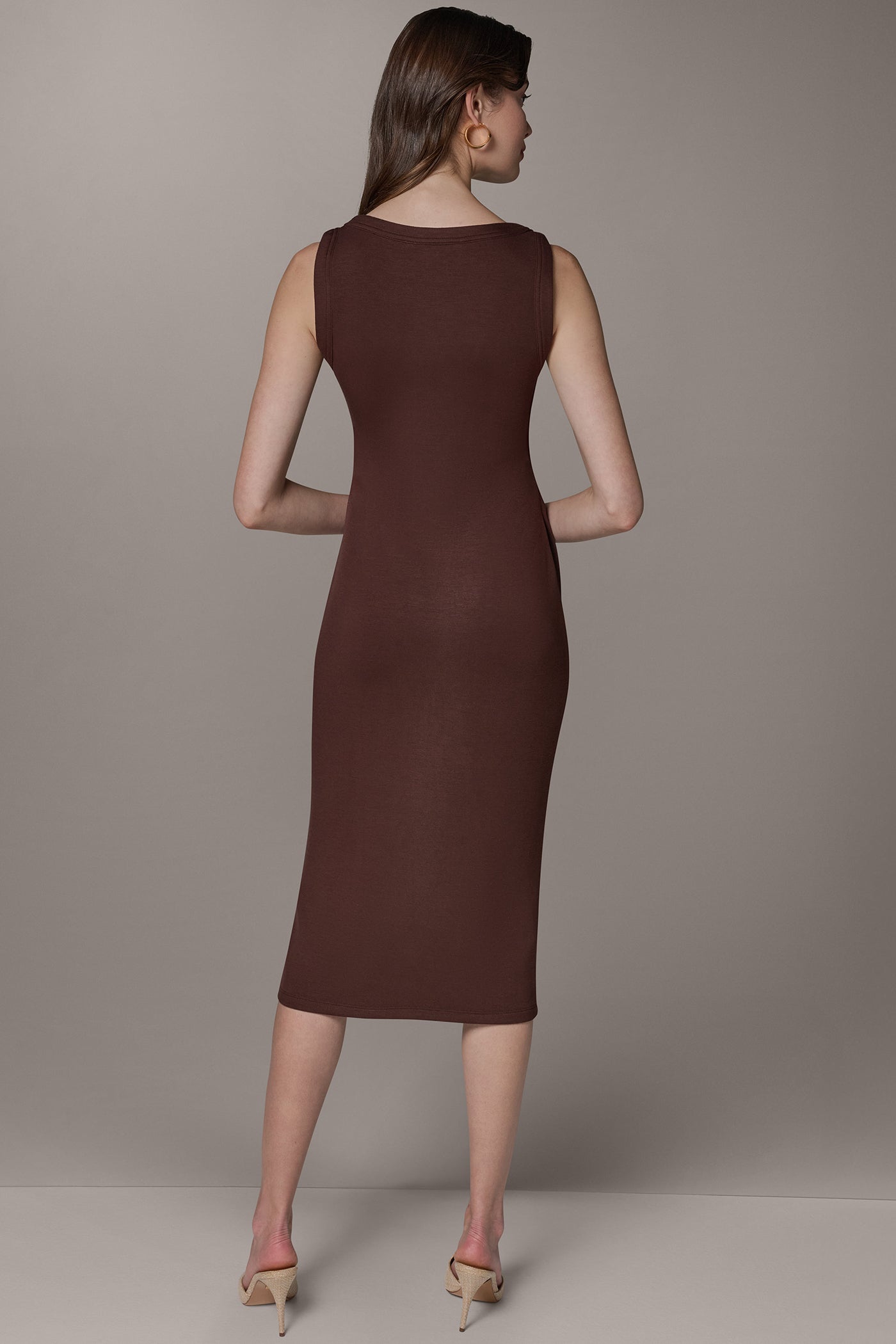 SLEEVELESS TWIST MIDI DRESS (alternate view)