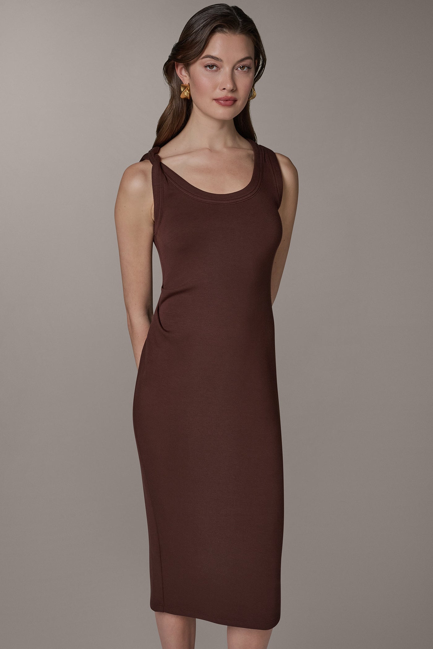SLEEVELESS TWIST MIDI DRESS VIEW 6 | Dresses & Jumpsuits