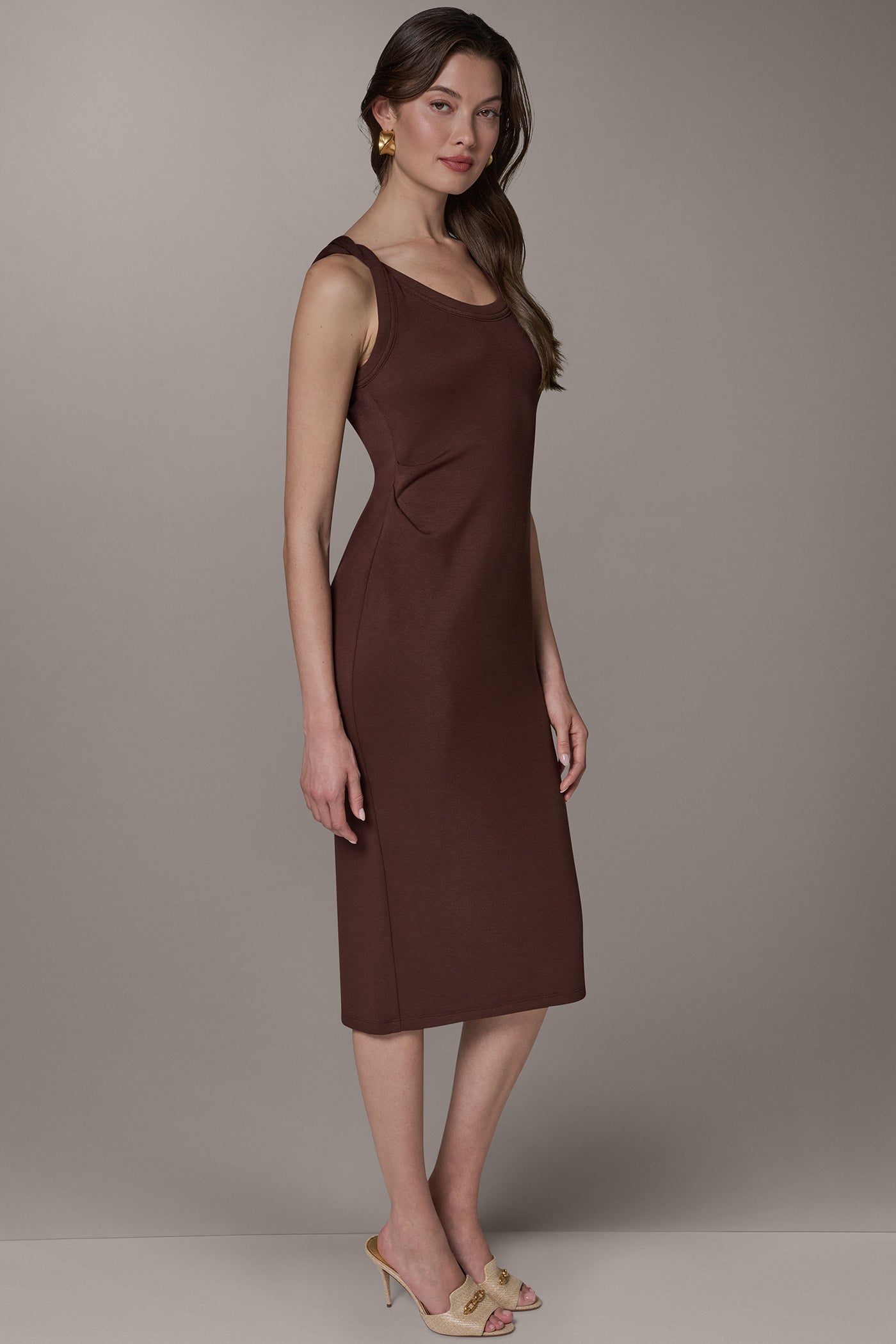 SLEEVELESS TWIST MIDI DRESS VIEW 3 | Dresses & Jumpsuits