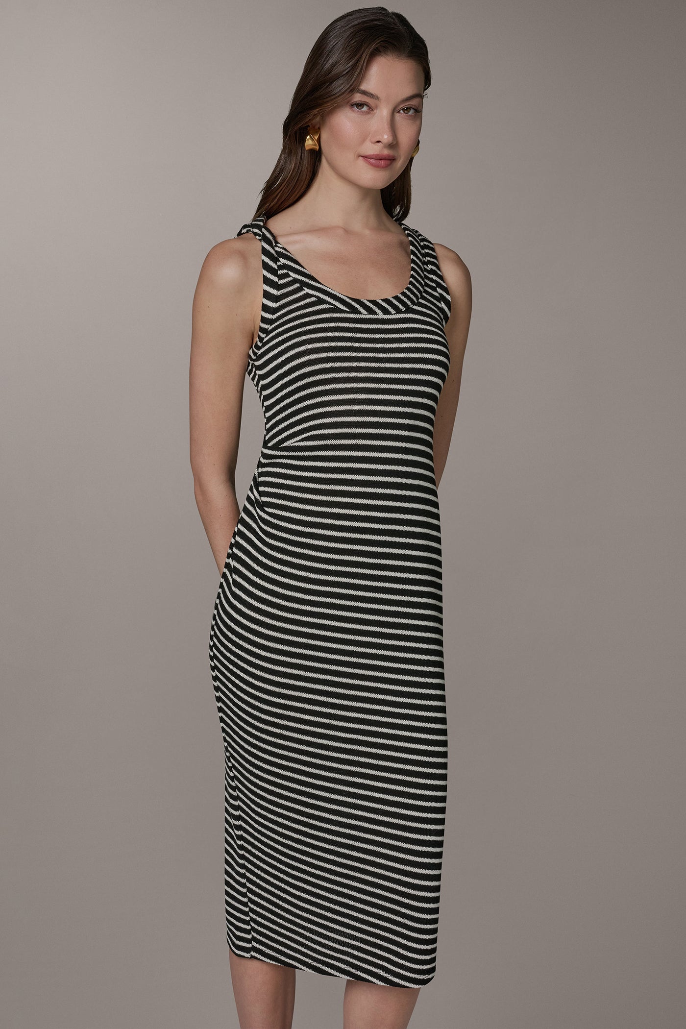 SLEEVELESS TWIST MIDI DRESS VIEW 8