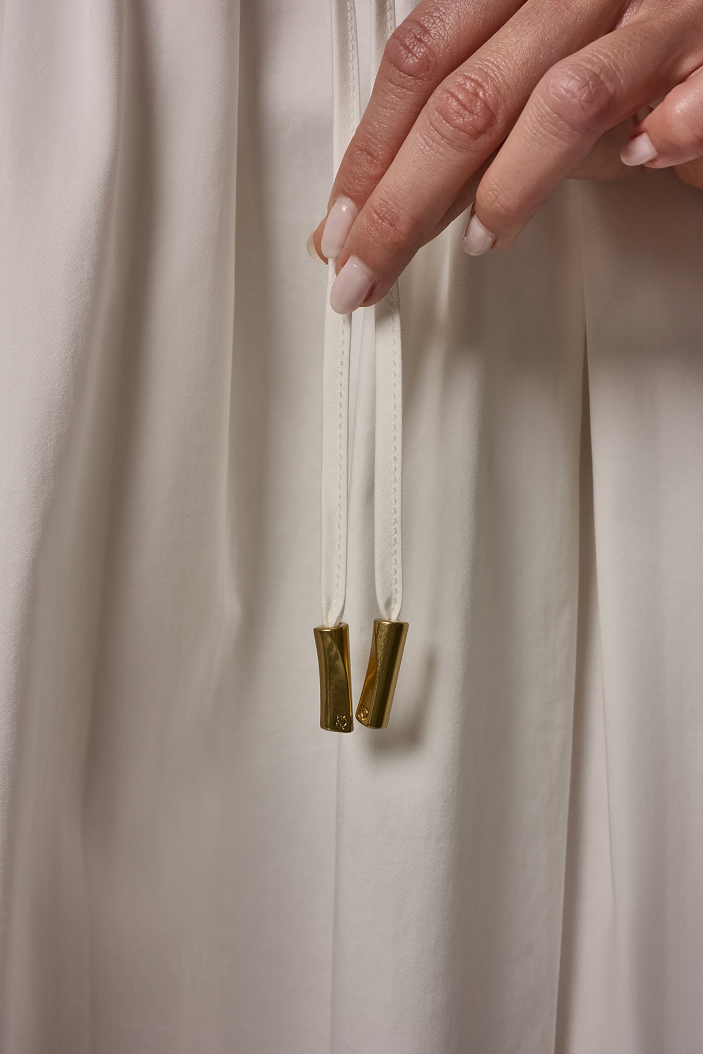 SLEEVELESS DRAWSTRING WAIST MIDI HALTER DRESS VIEW 6 | Essential Dresses