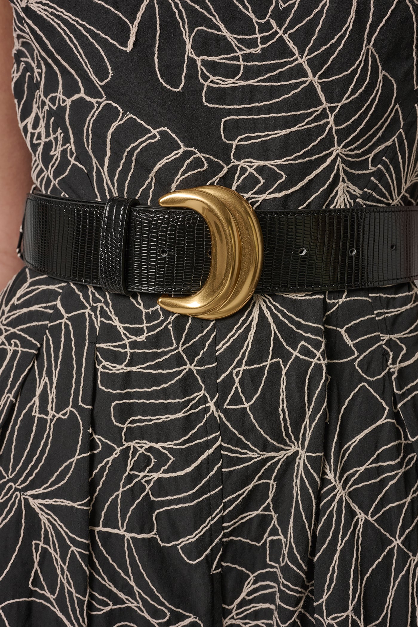 SLEEVELESS PLEATED MIDI A-LINE DRESS VIEW 7 | Cocktail & Party