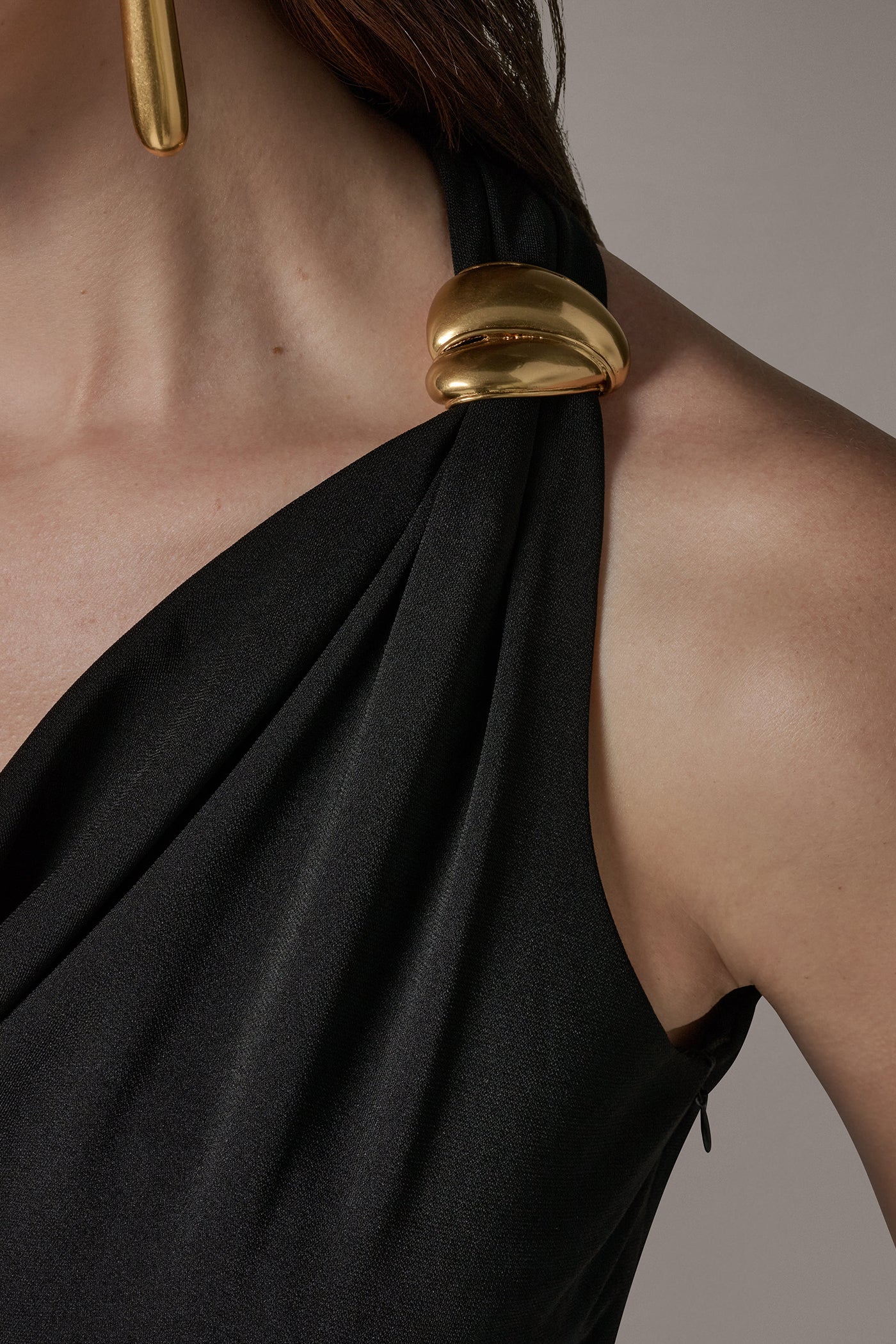 SLEEVELESS MIDI HALTER DRESS VIEW 5 | Plus Size Dresses