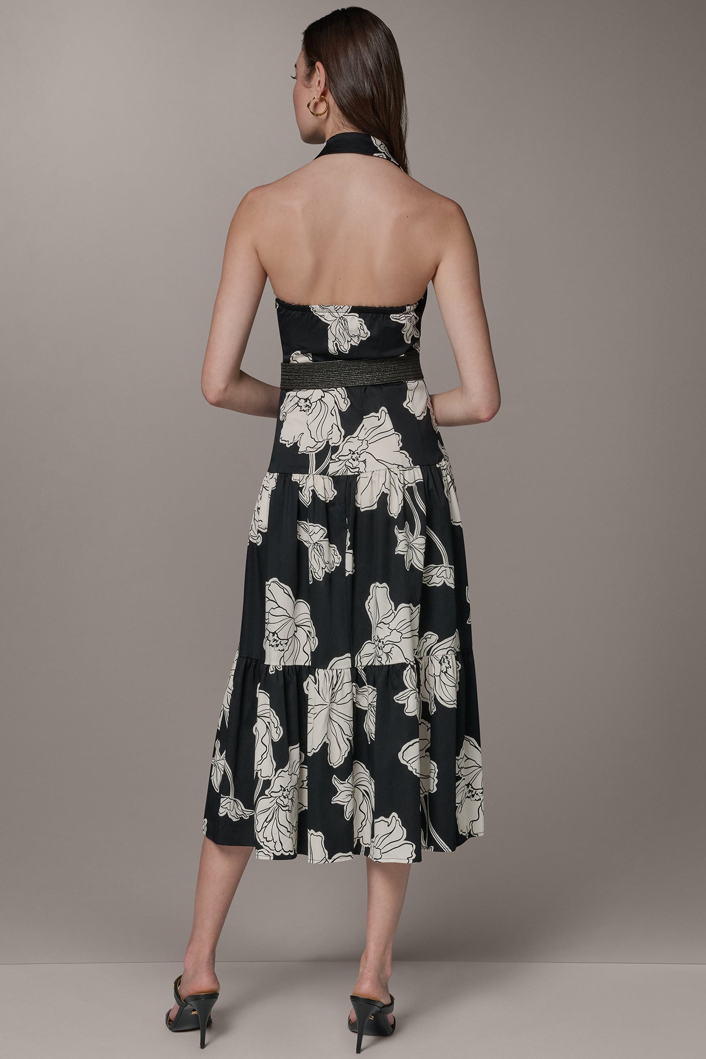 SLEEVELESS MIDI HALTER SHIRT DRESS VIEW 3 | New Dresses