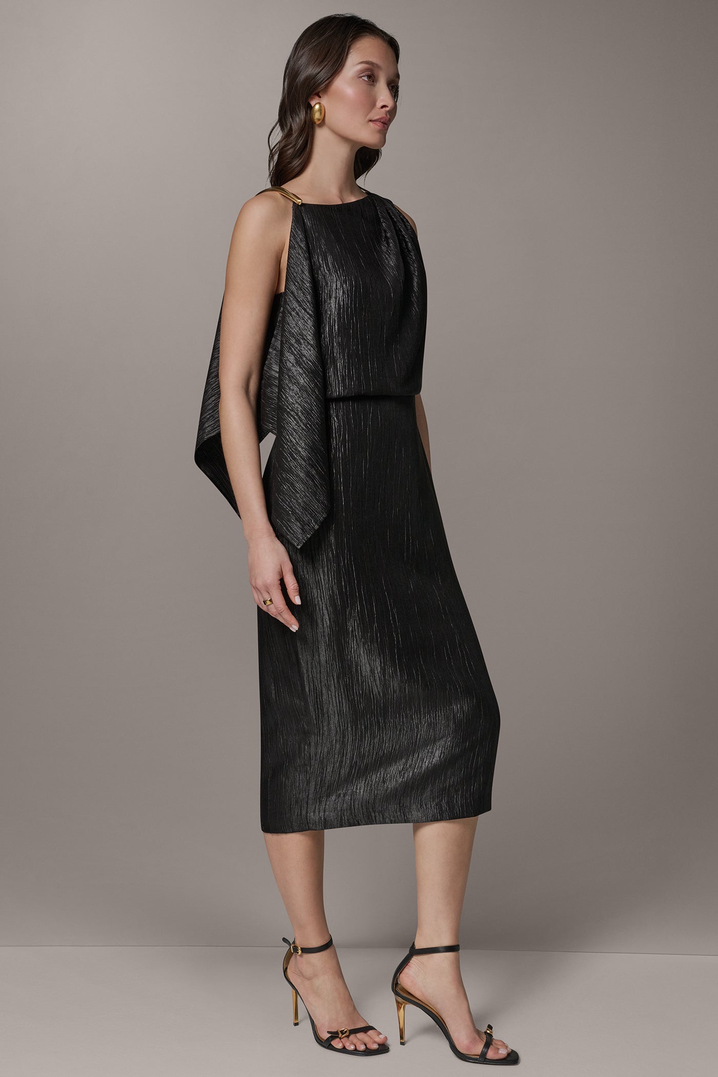 SLEEVELESS ASYMMETRIC MIDI DRESS VIEW 4 | Dresses & Jumpsuits