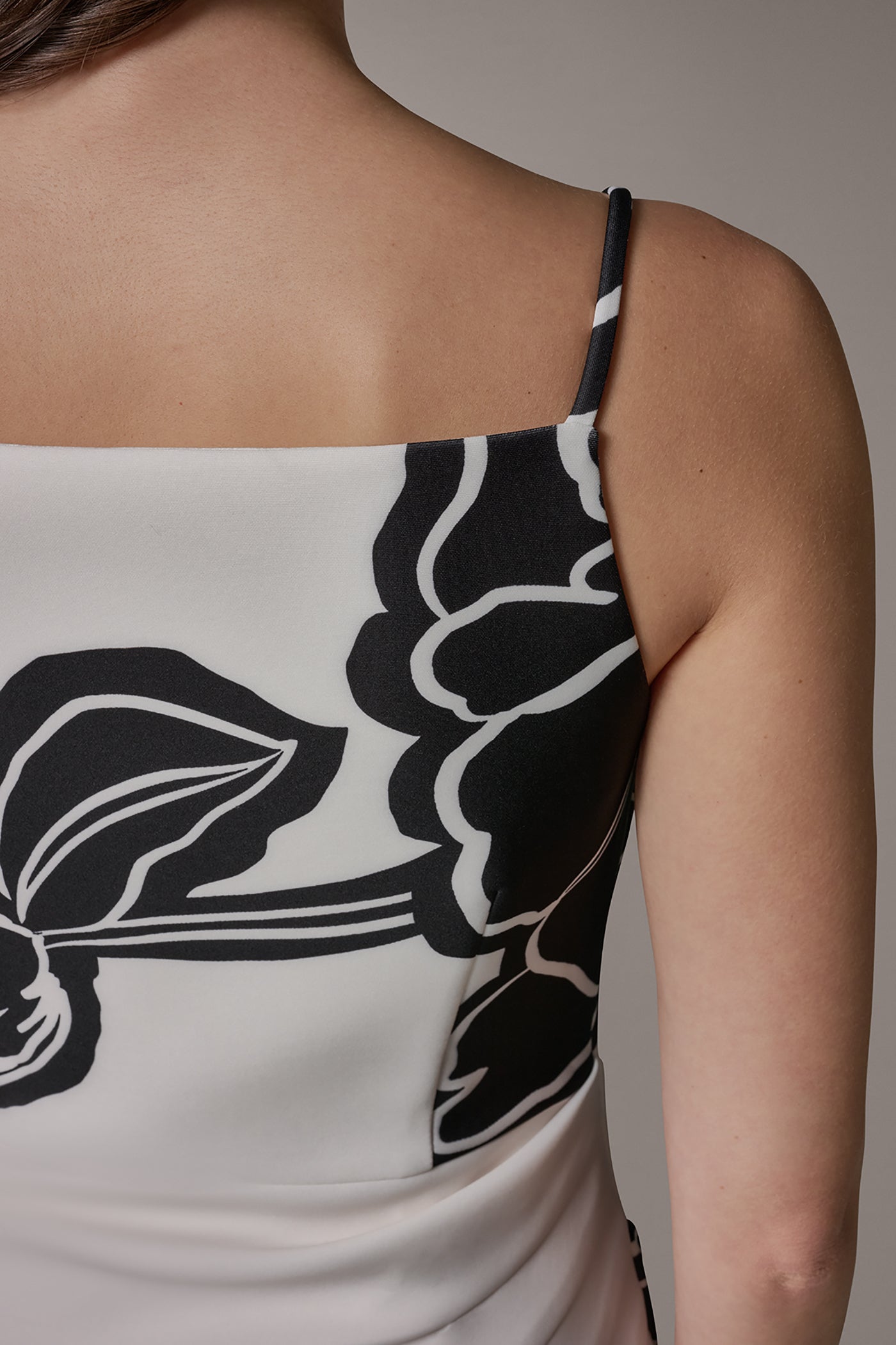 SLEEVELESS TWO-TONE FLORAL MIDI SHEATH DRESS VIEW 5 | Dresses & Jumpsuits