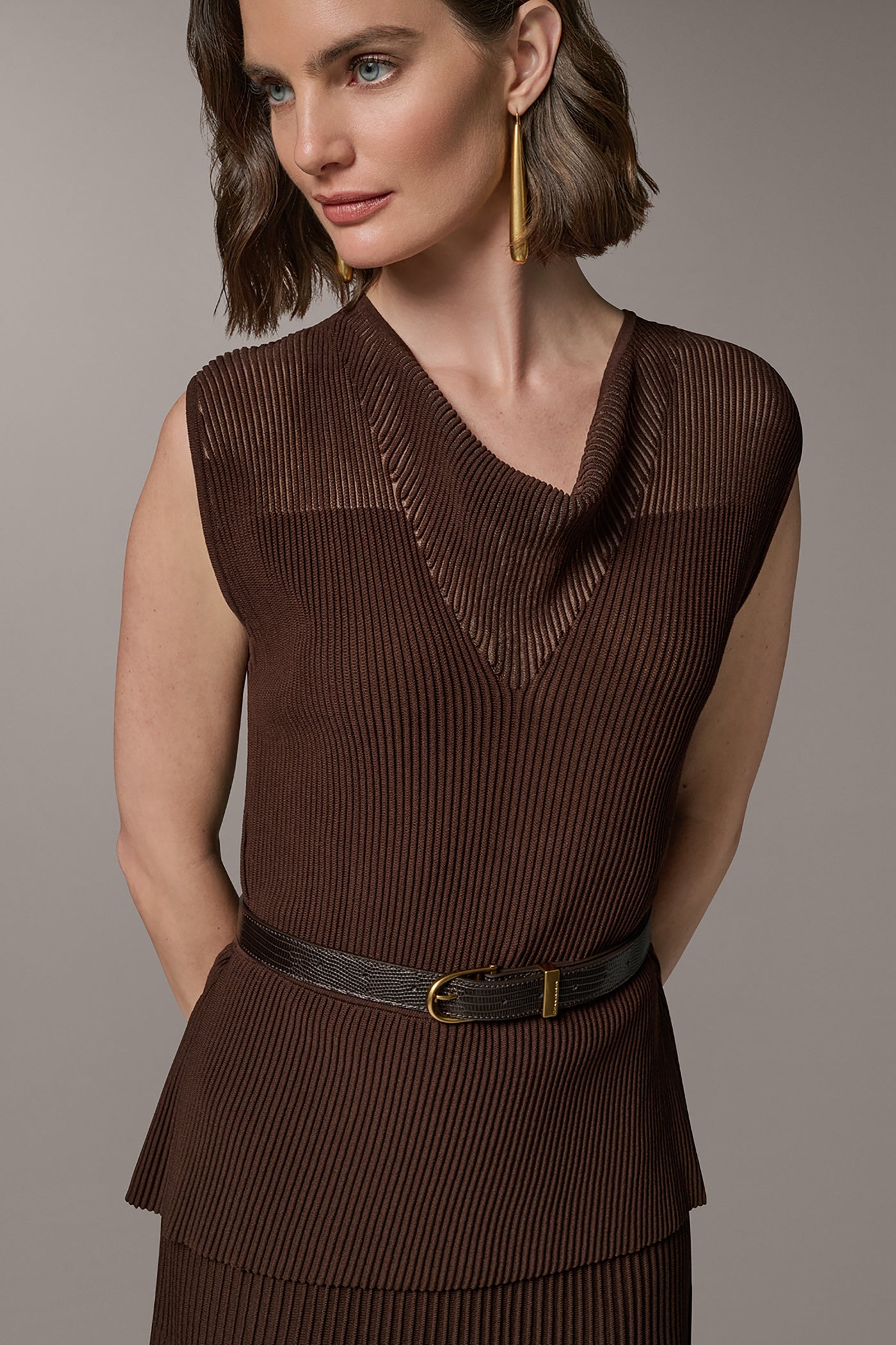SLEEVELESS COWL NECK MIDI SWEATER DRESS VIEW 4 | Dresses & Jumpsuits