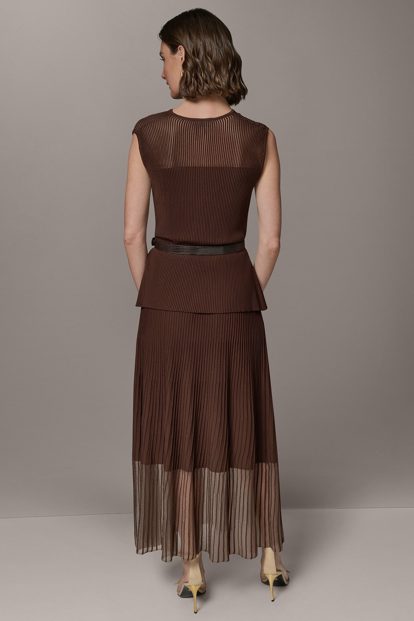 SLEEVELESS COWL NECK MIDI SWEATER DRESS VIEW 3 | Dresses & Jumpsuits