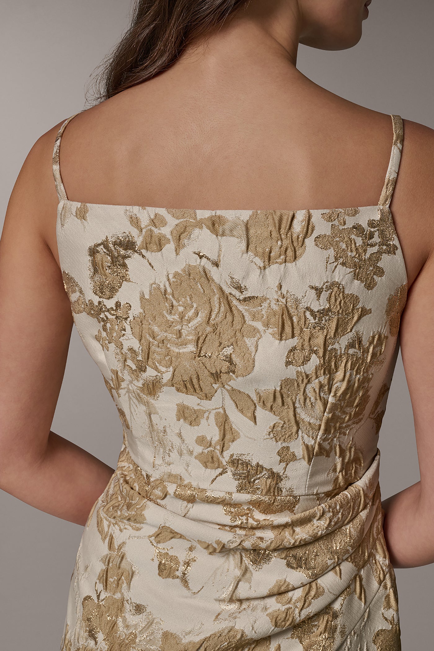 SLEEVELESS FLORAL MIDI SHEATH DRESS VIEW 7