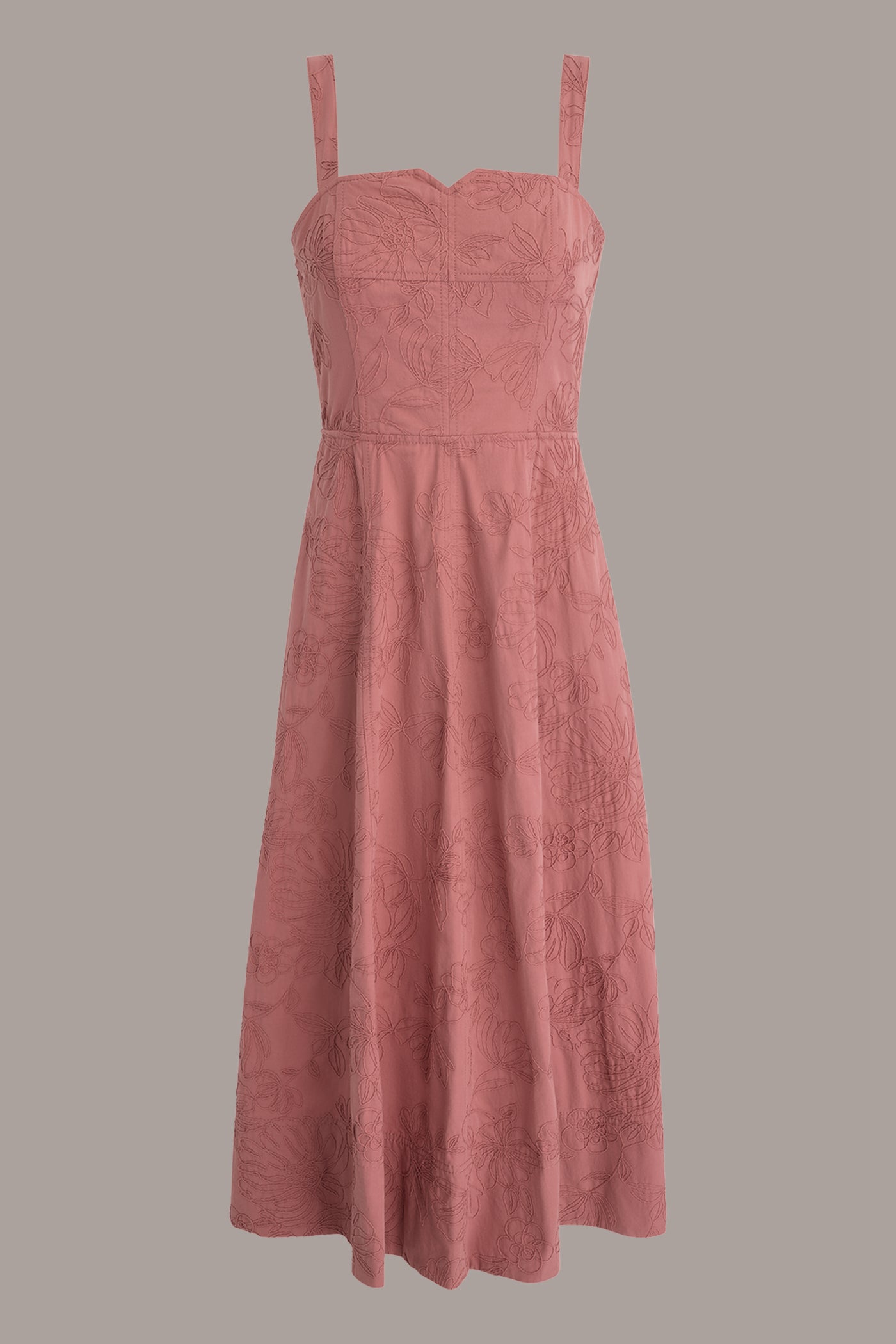 SLEEVELESS MIDI FIT AND FLARE DRESS VIEW 12 | Dresses & Jumpsuits