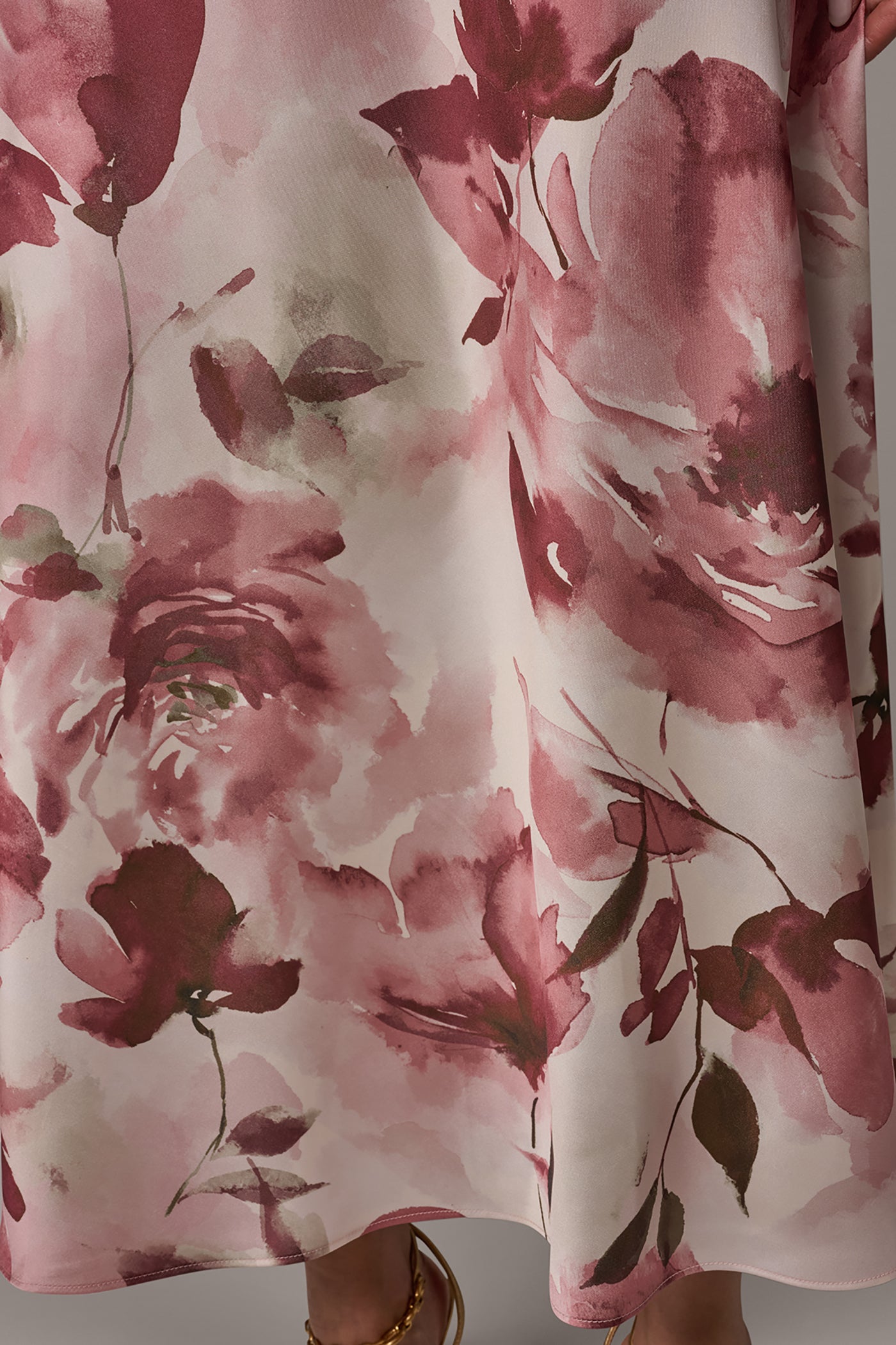 FLORAL MIDI A-LINE HALTER DRESS VIEW 6 | Cocktail & Party