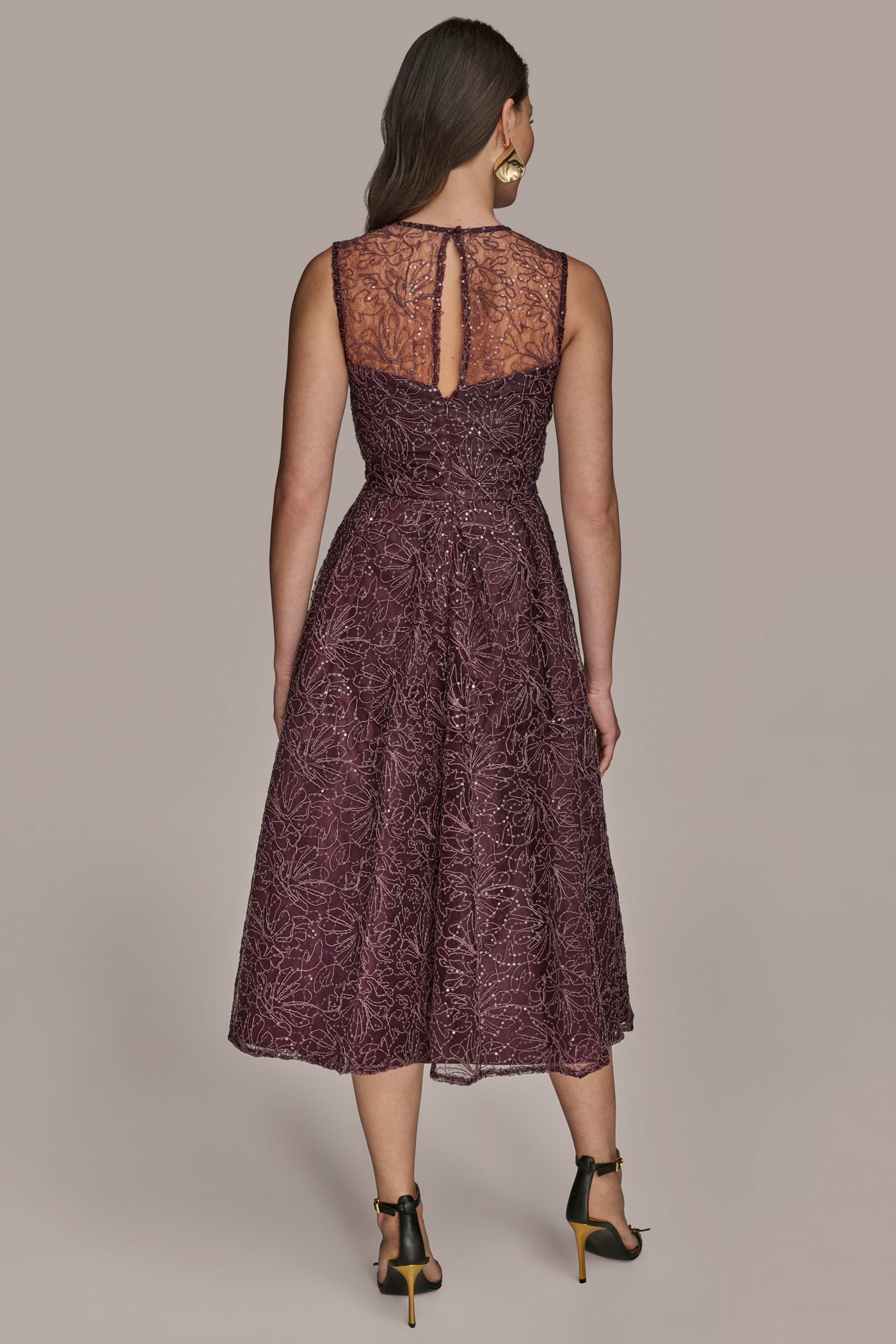 EMBELLISHED ILLUSION MIDI GOWN | View 2 | Dresses & Jumpsuits