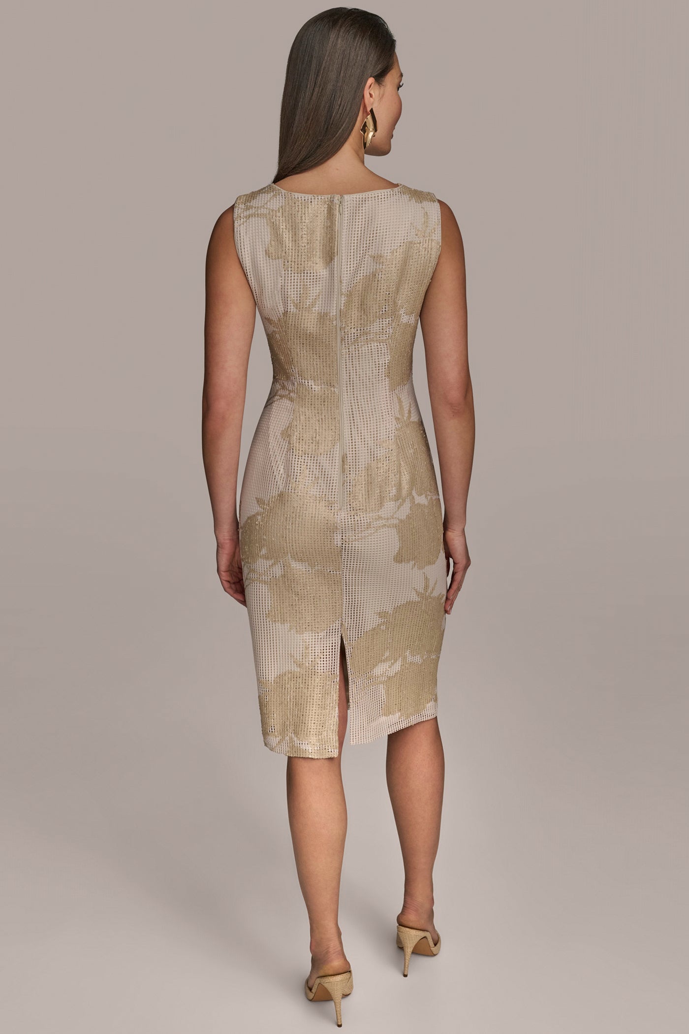 SEQUIN MESH SHEATH DRESS VIEW 2 | New Arrivals