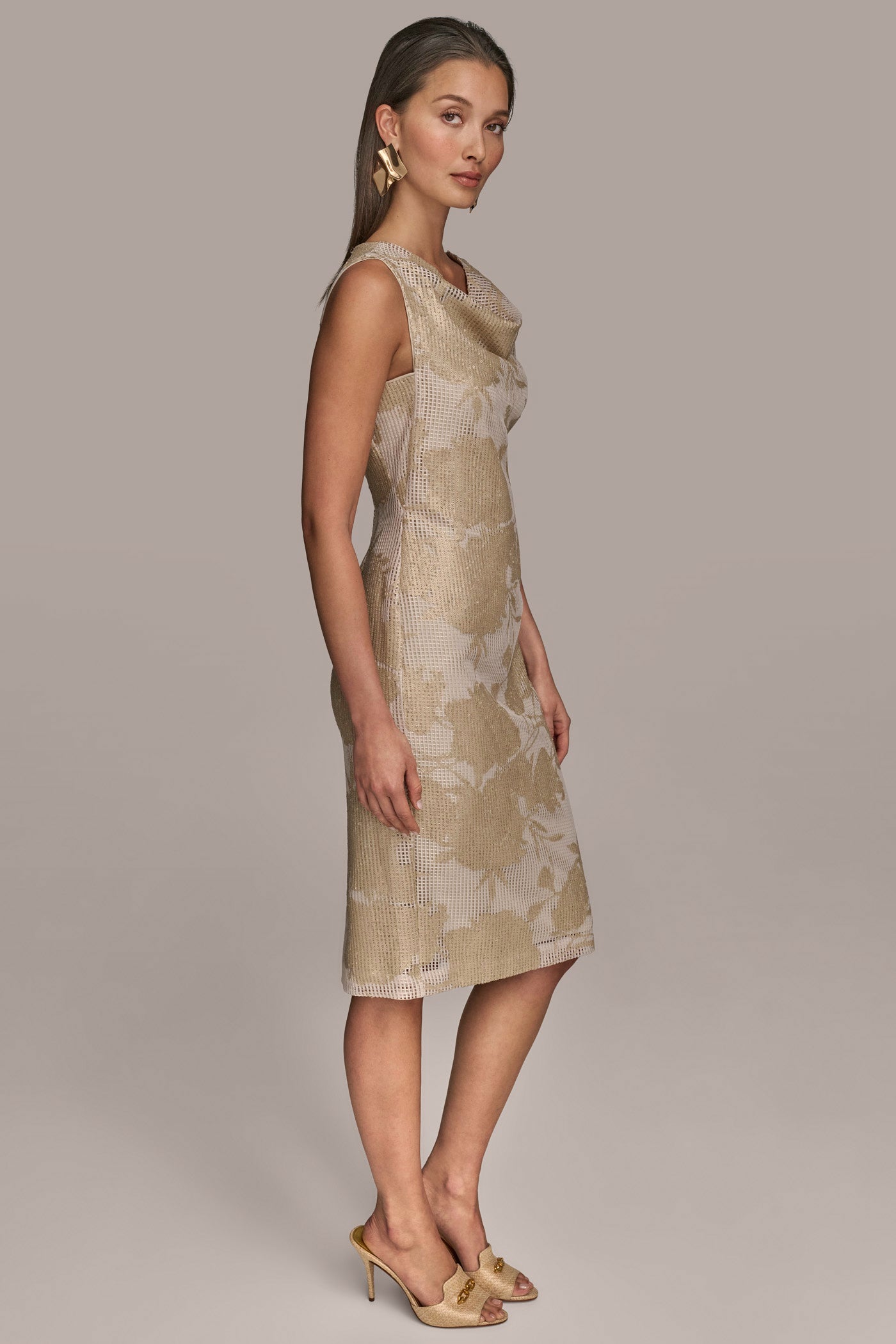 SEQUIN MESH SHEATH DRESS VIEW 3 | New Arrivals