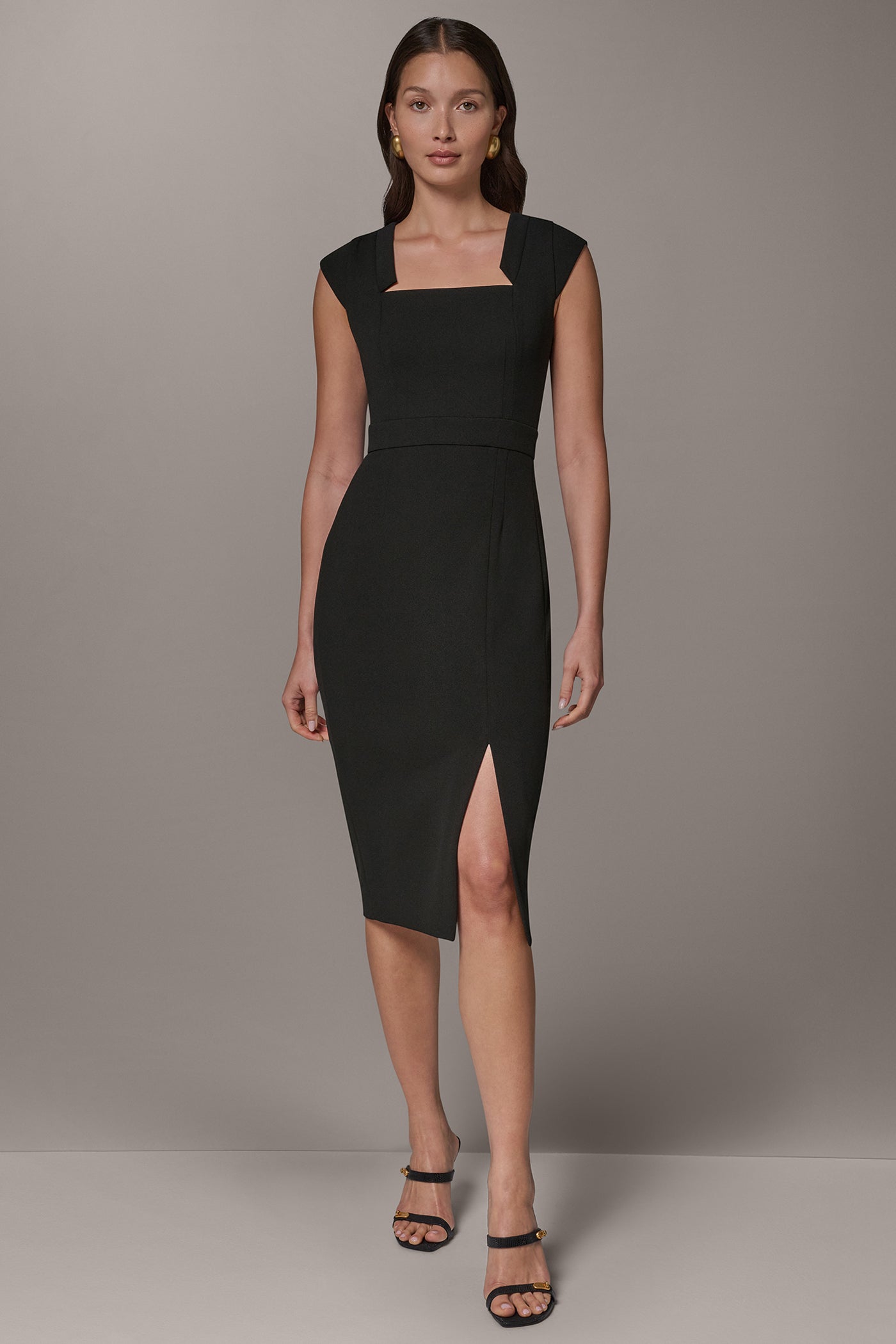 CAP SLEEVE SHEATH DRESS VIEW 1