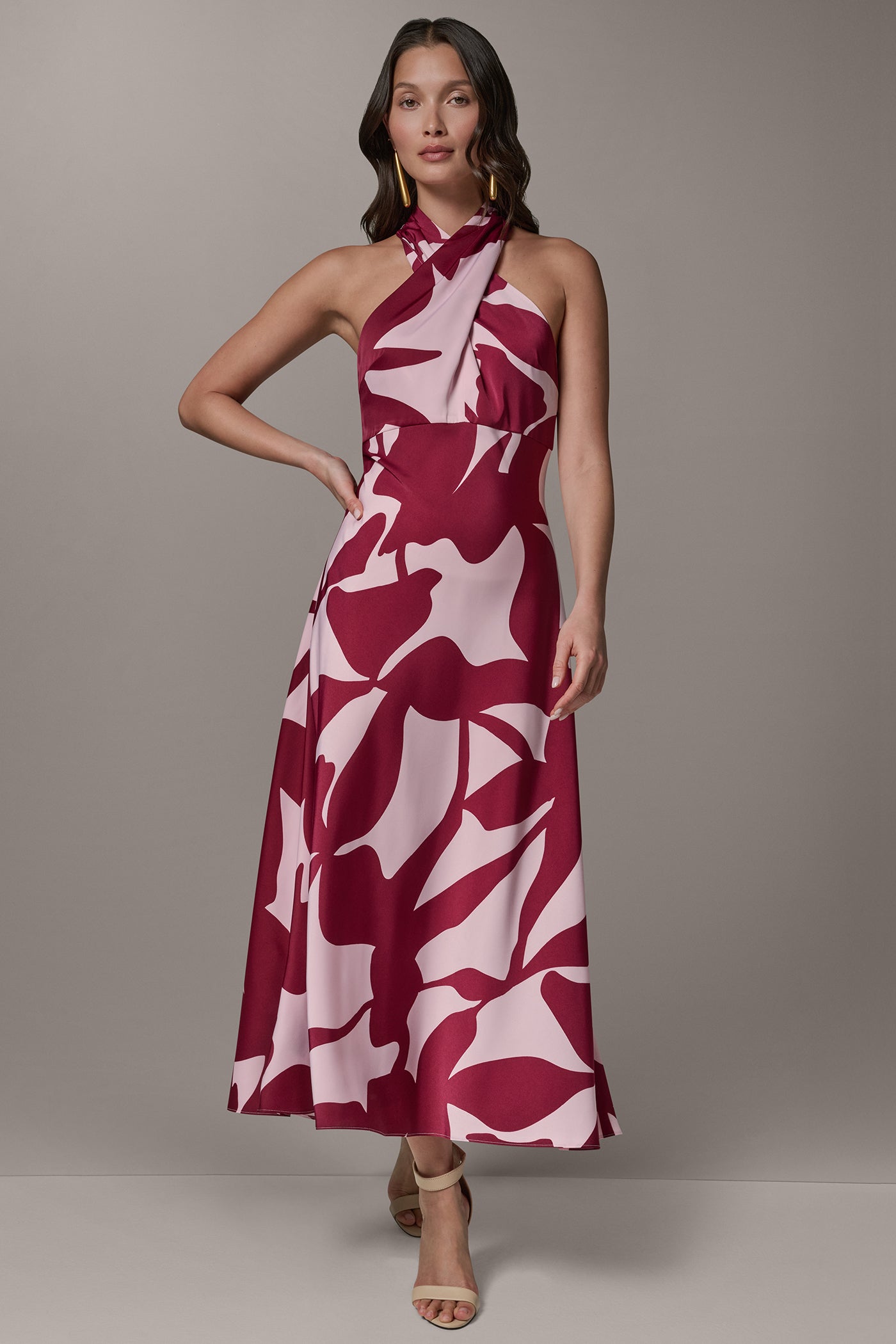 SLEEVELESS HALTER NECK A-LINE DRESS VIEW 7 | Dresses & Jumpsuits