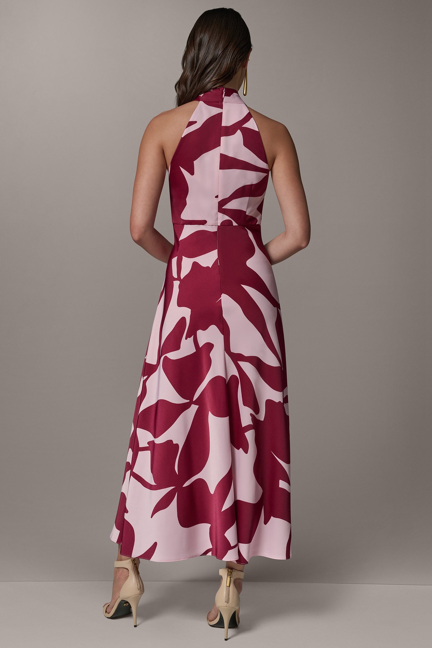 SLEEVELESS HALTER NECK A-LINE DRESS VIEW 3 | Dresses & Jumpsuits