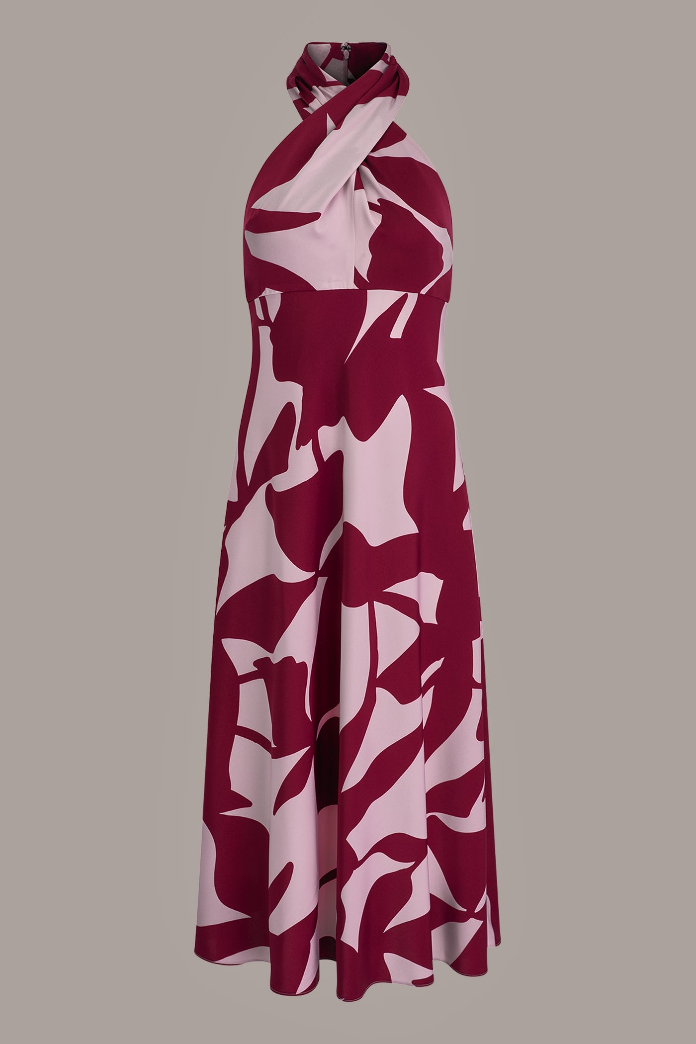 SLEEVELESS FLORAL HALTER NECK A-LINE DRESS VIEW 14 | New Dresses