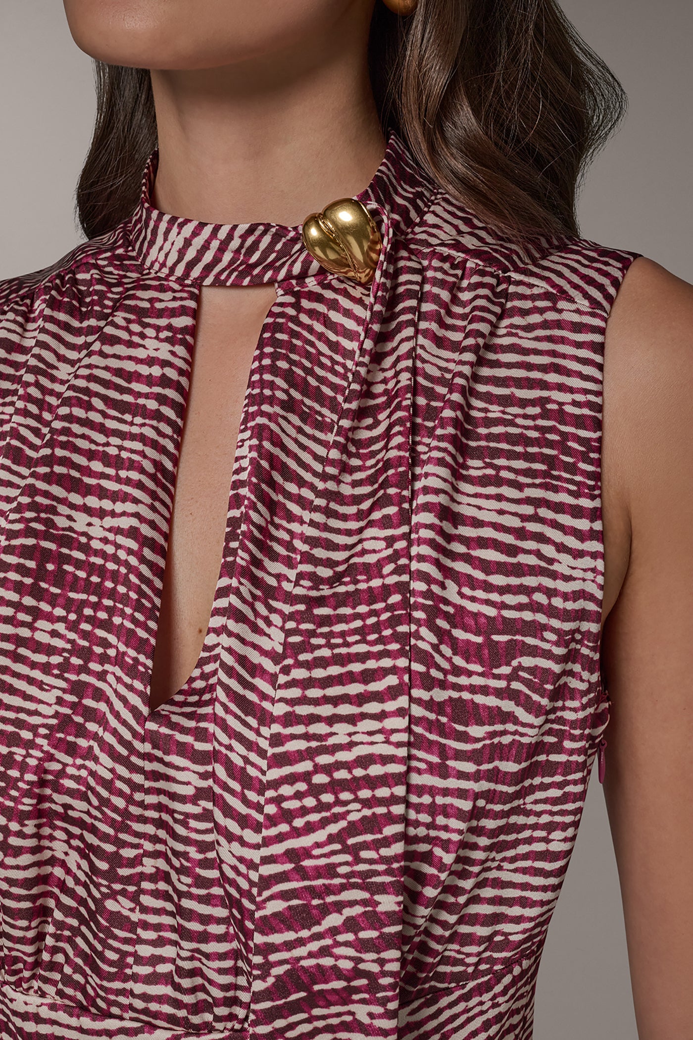 KEYHOLE MIDI A-LINE DRESS VIEW 5
