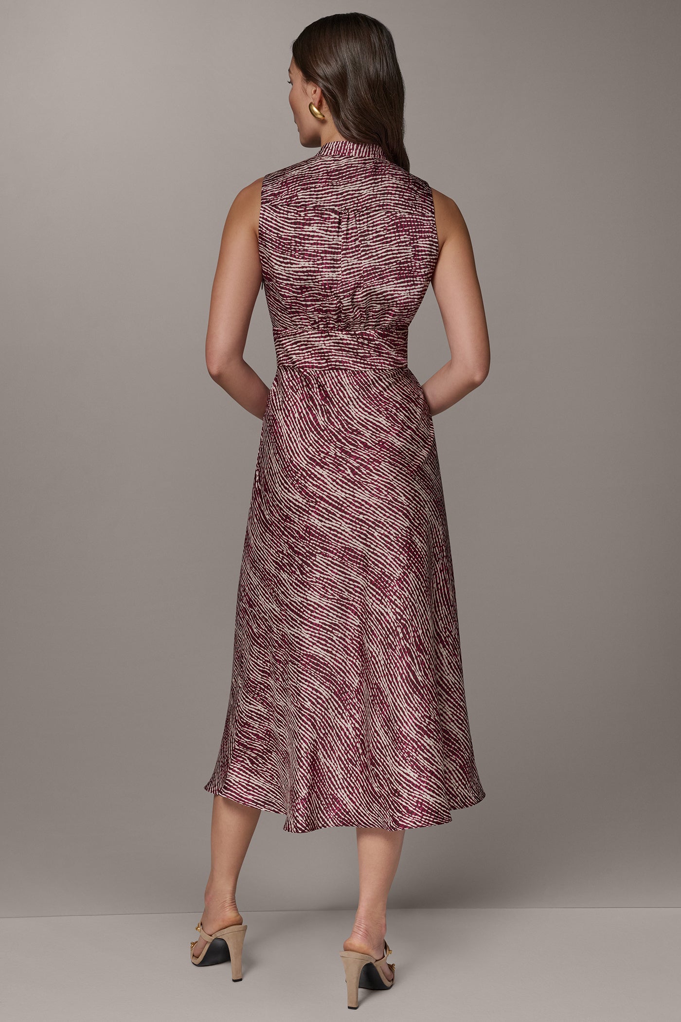 KEYHOLE MIDI A-LINE DRESS VIEW 3