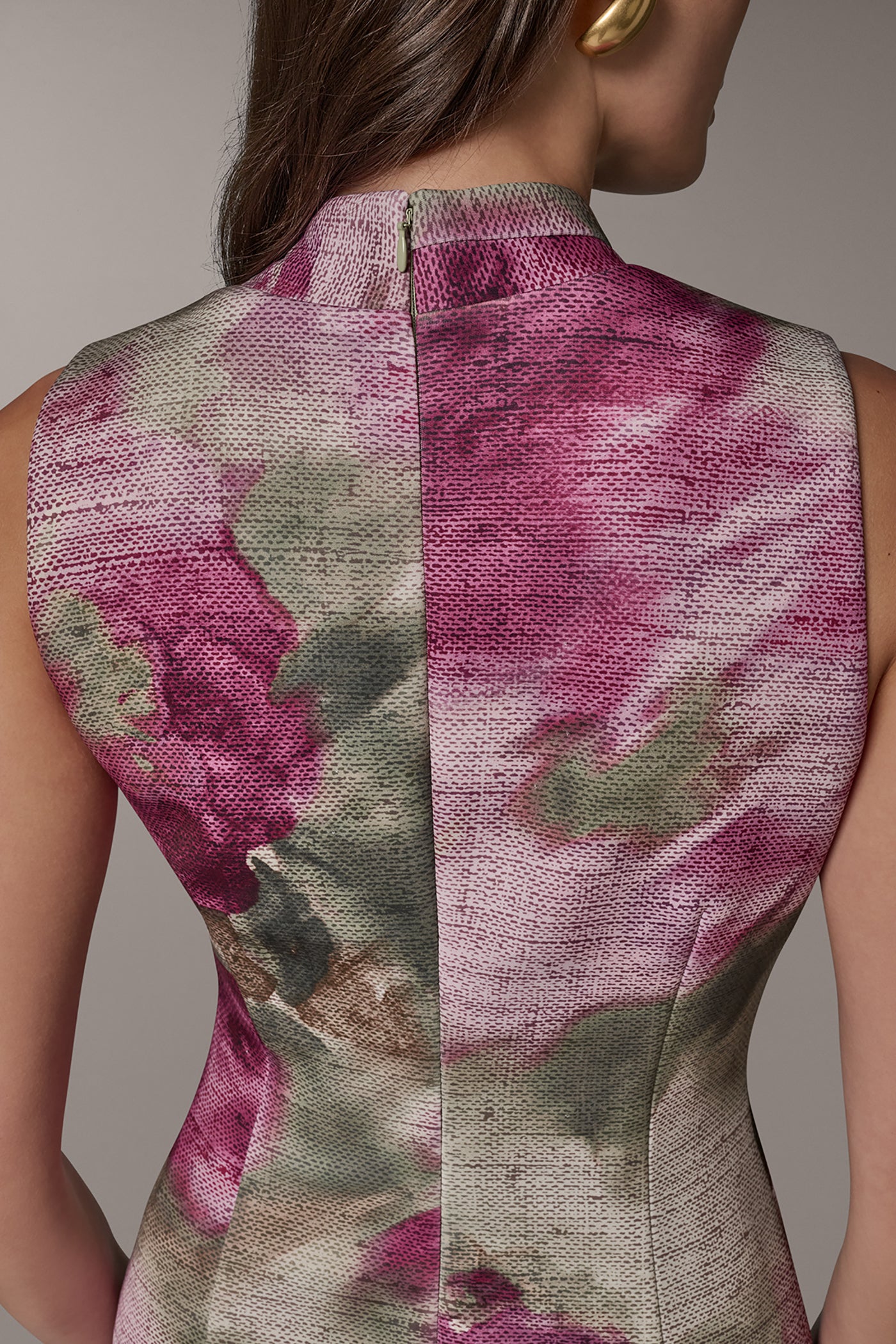 WRAP-EFFECT FLORAL SHEATH DRESS VIEW 5