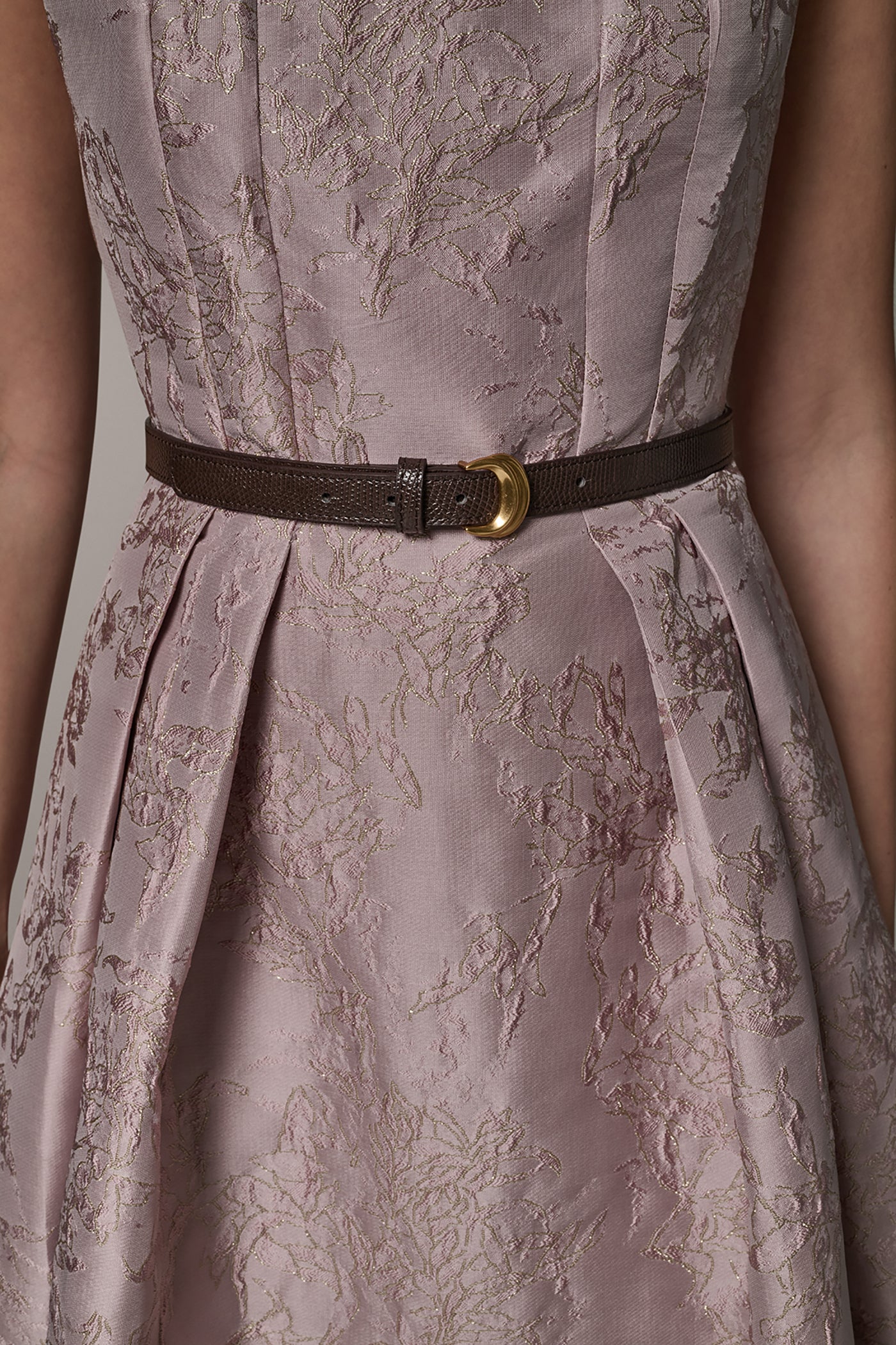 SLEEVELESS ASYMMETRIC MIDI FIT AND FLARE DRESS VIEW 5 | Event Dresses