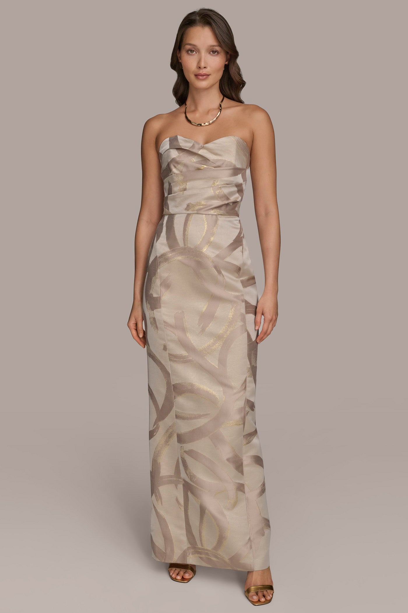 STRAPLESS GATHERED GOWN | View 1 | Dresses & Jumpsuits