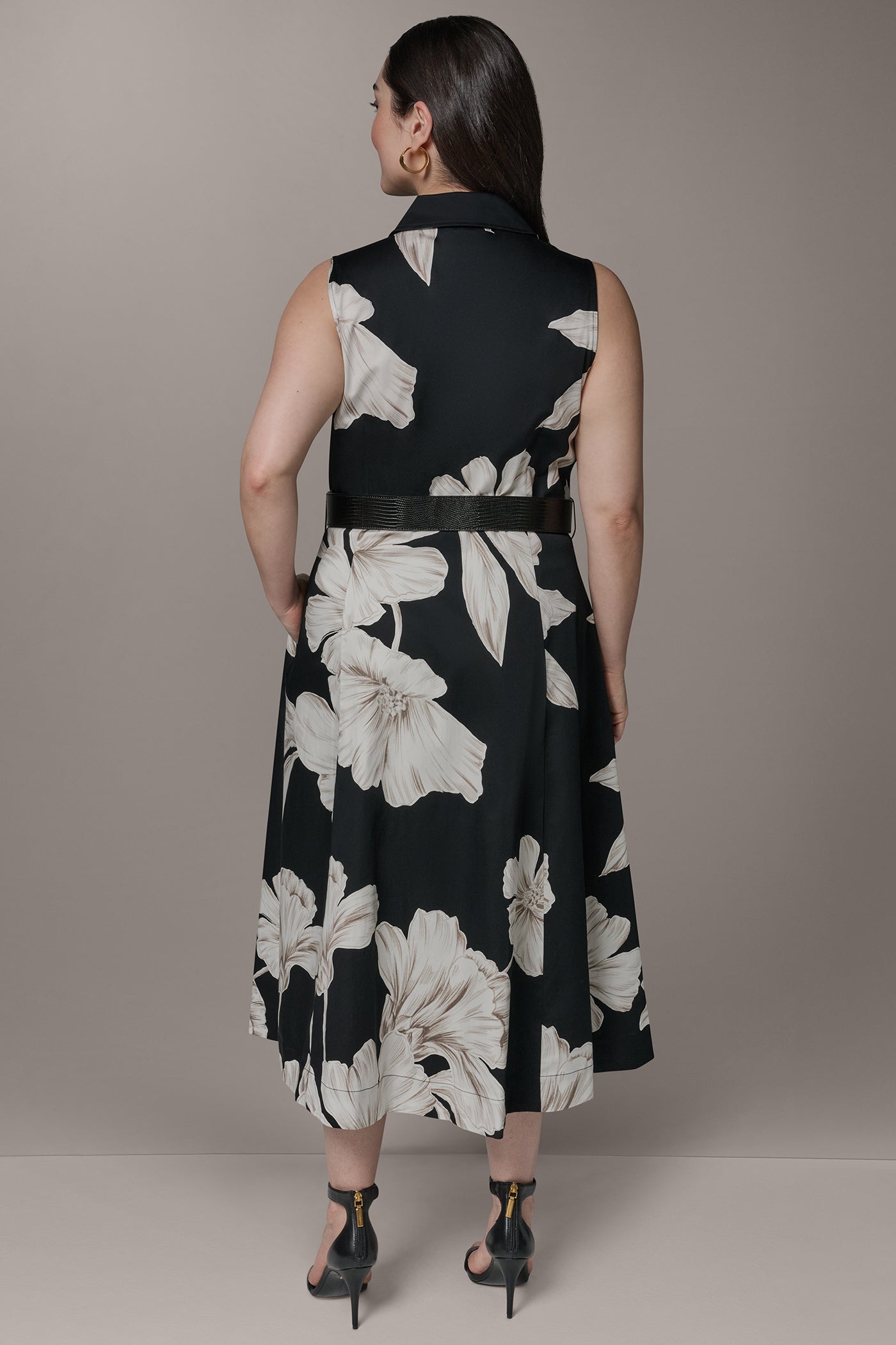 SLEEVELESS MIDI SHIRT DRESS VIEW 10 | Select Dresses