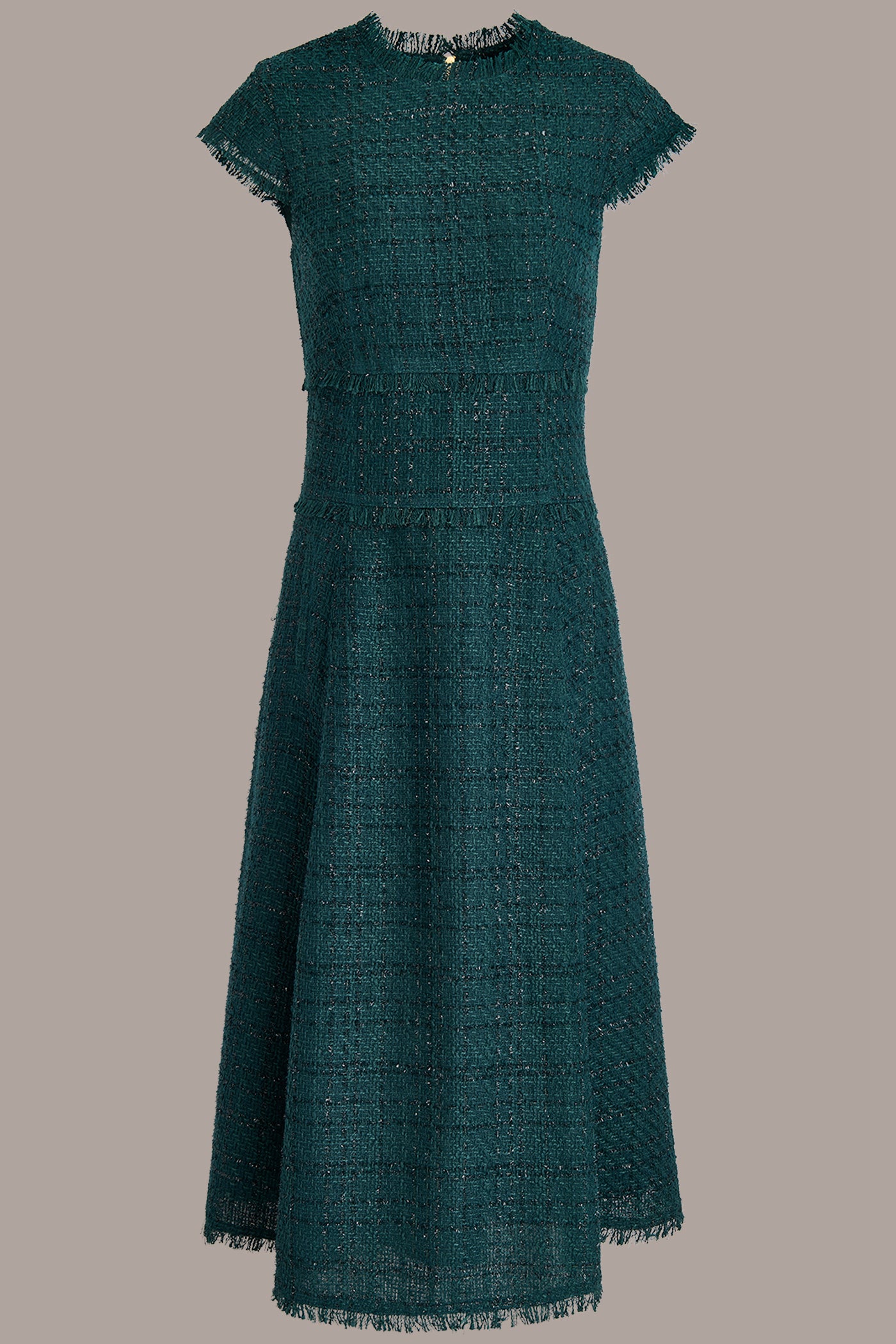 FRAYED TWEED MIDI DRESS VIEW 8 | Dresses & Jumpsuits