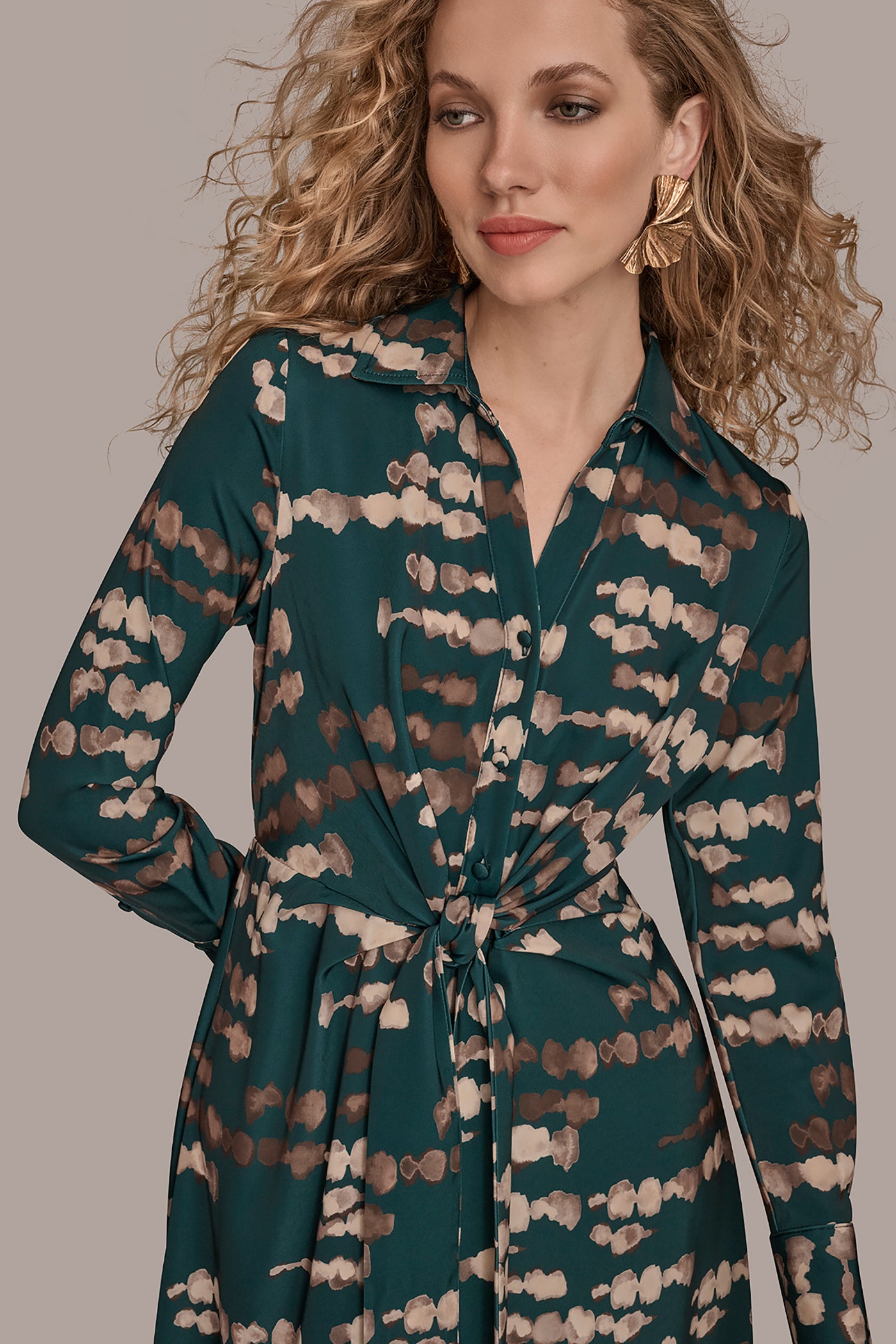 GATHERED MIDI SHIRT DRESS VIEW 6 | Office to Evening Dresses